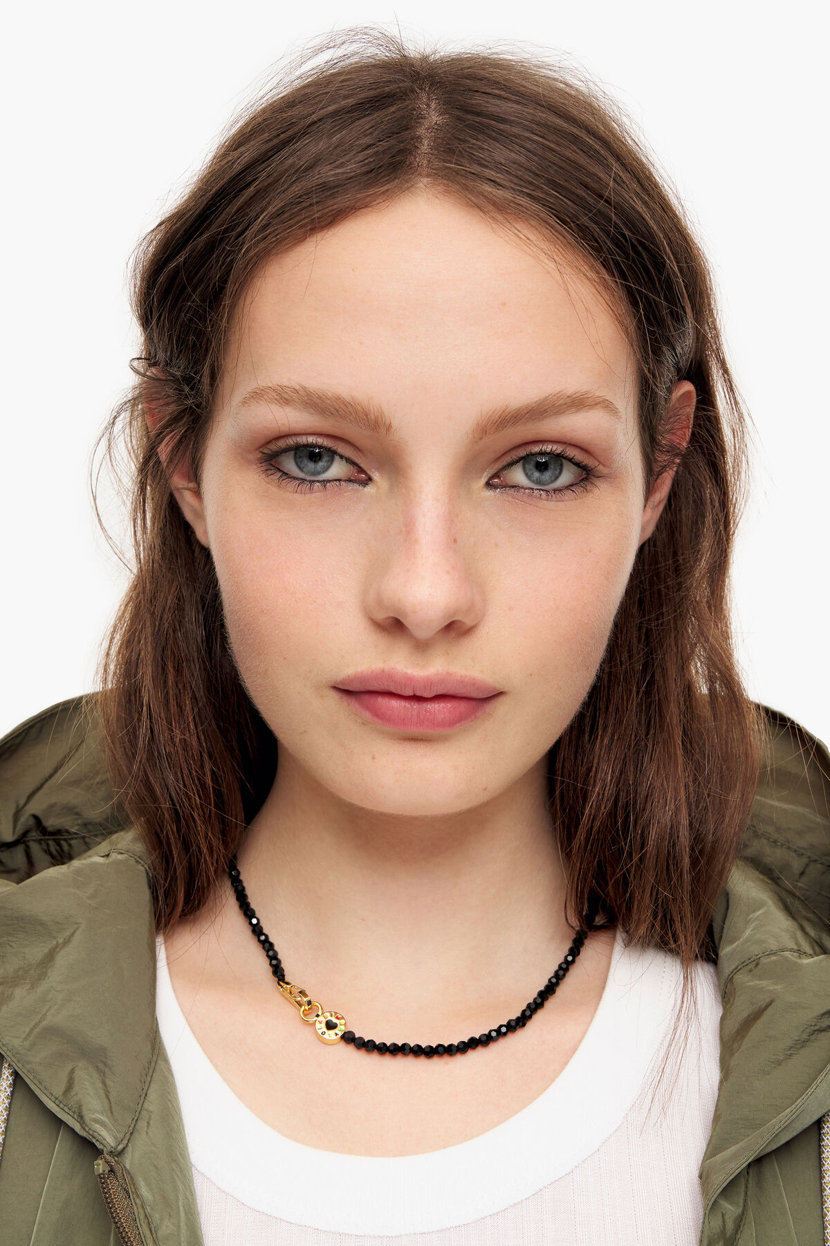 Collar corto cristales negro