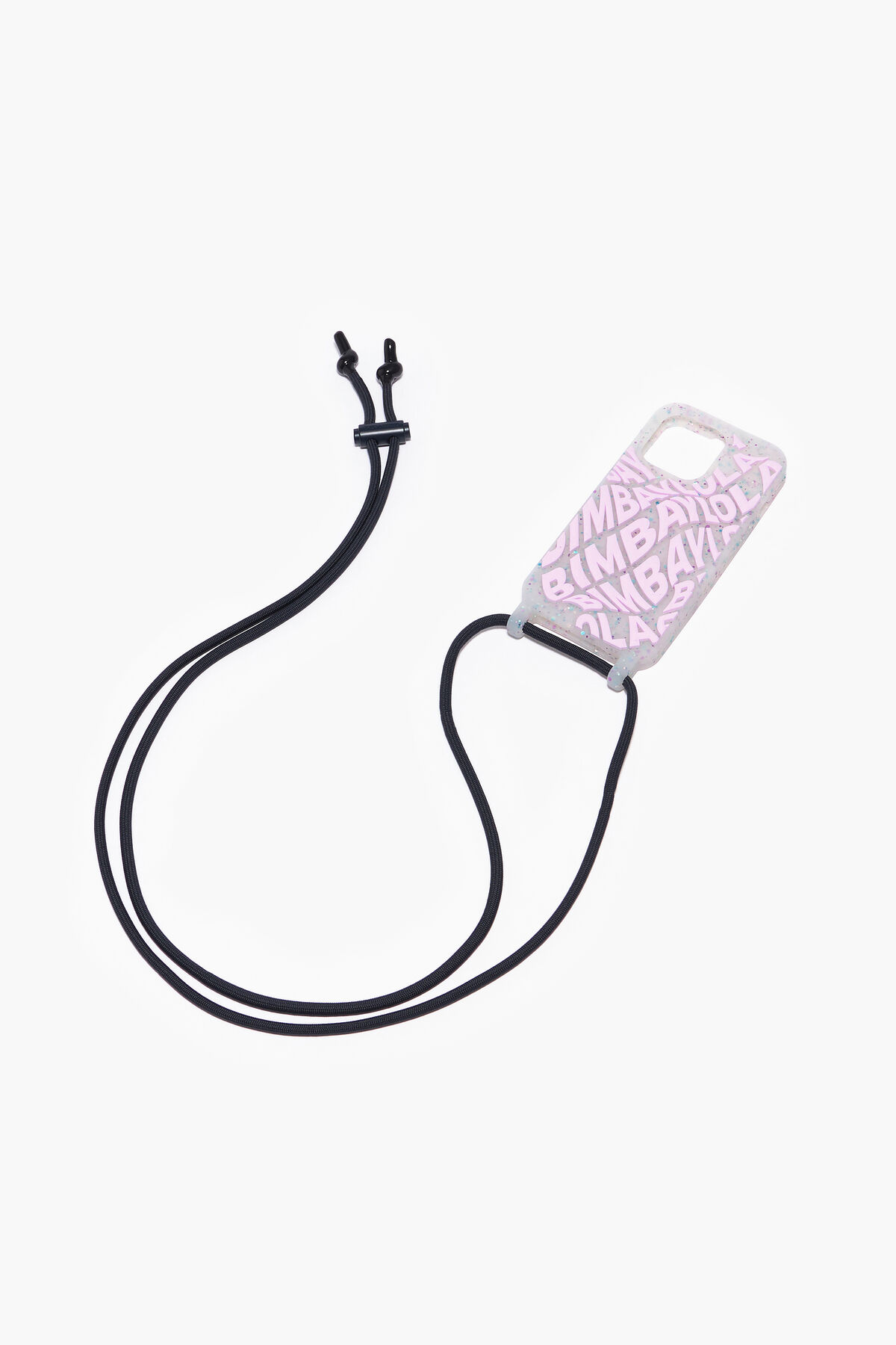 Funda iPhone 14 Plus transparente logo lila