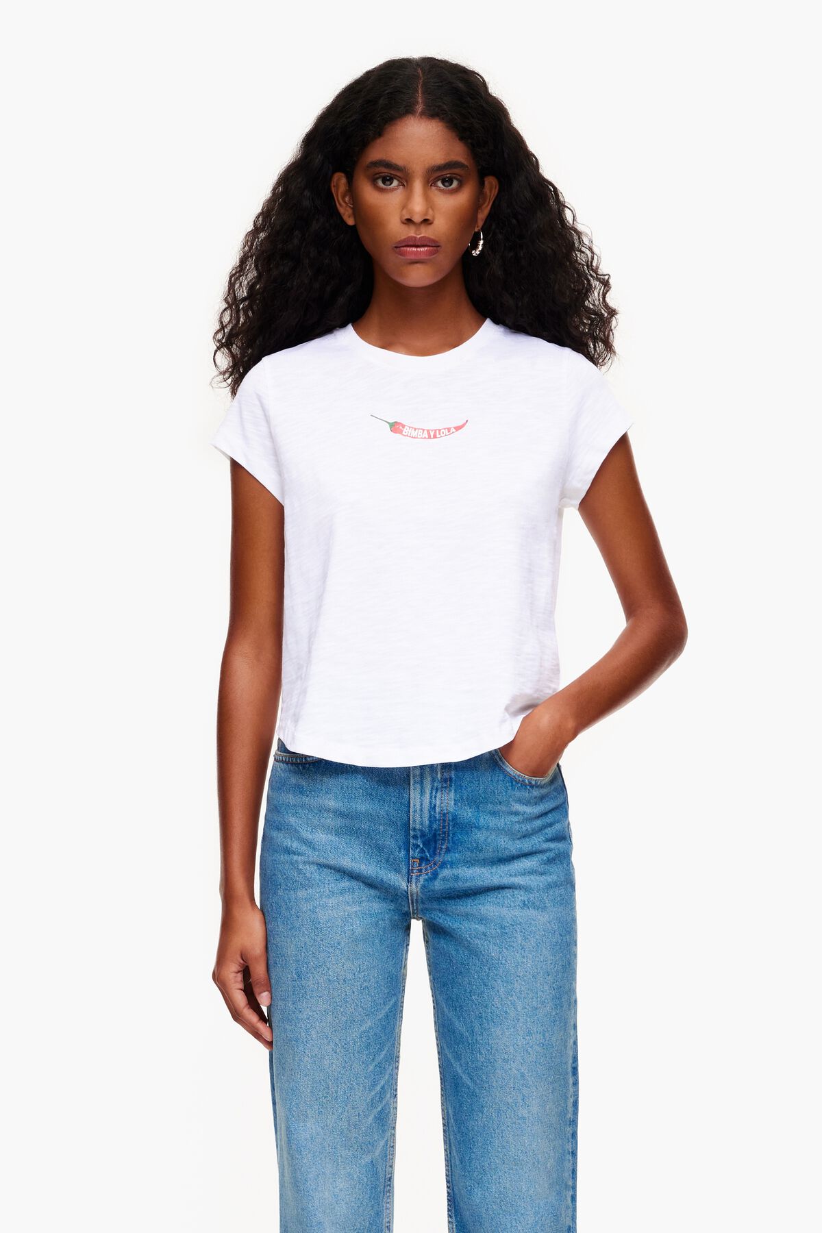 Camiseta guindilla blanca