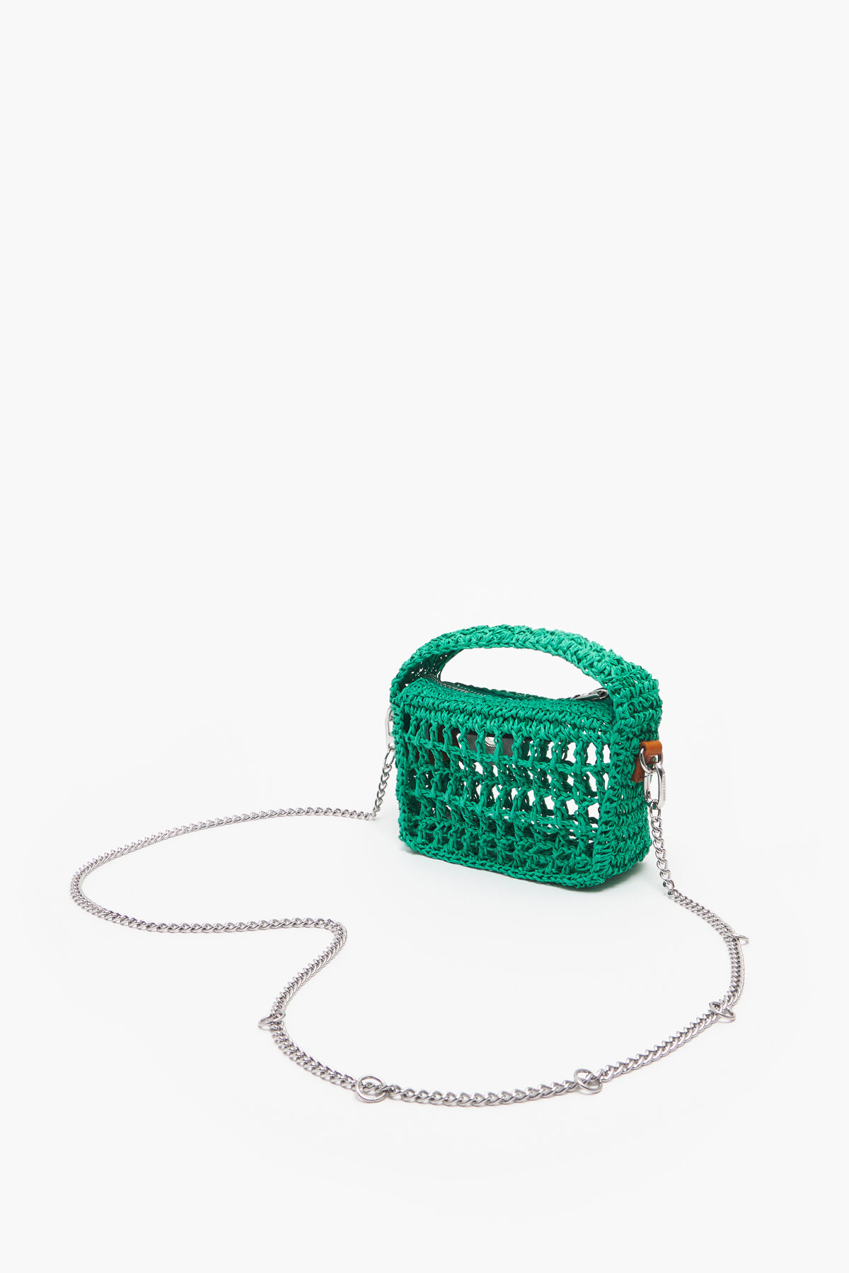 Bolso hobo XS rafia verde