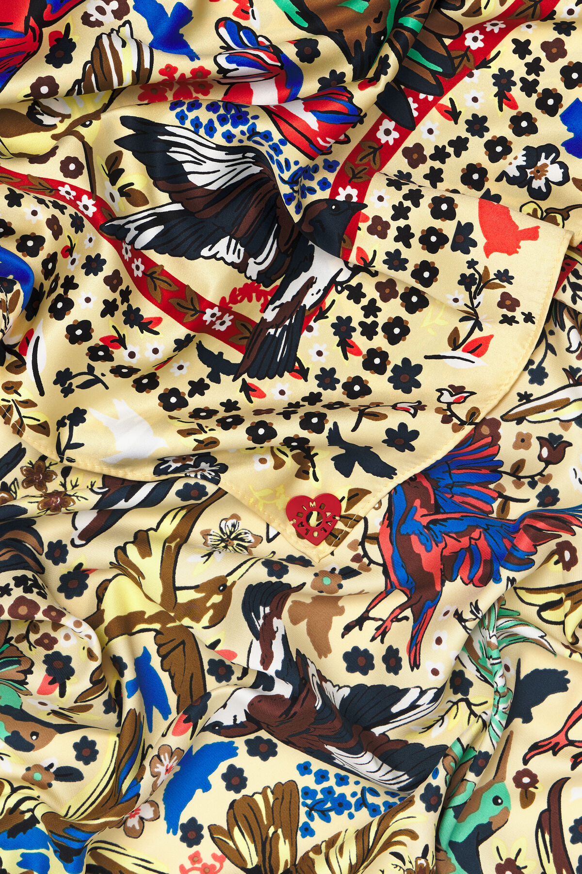 Pañuelo pájaros vainilla