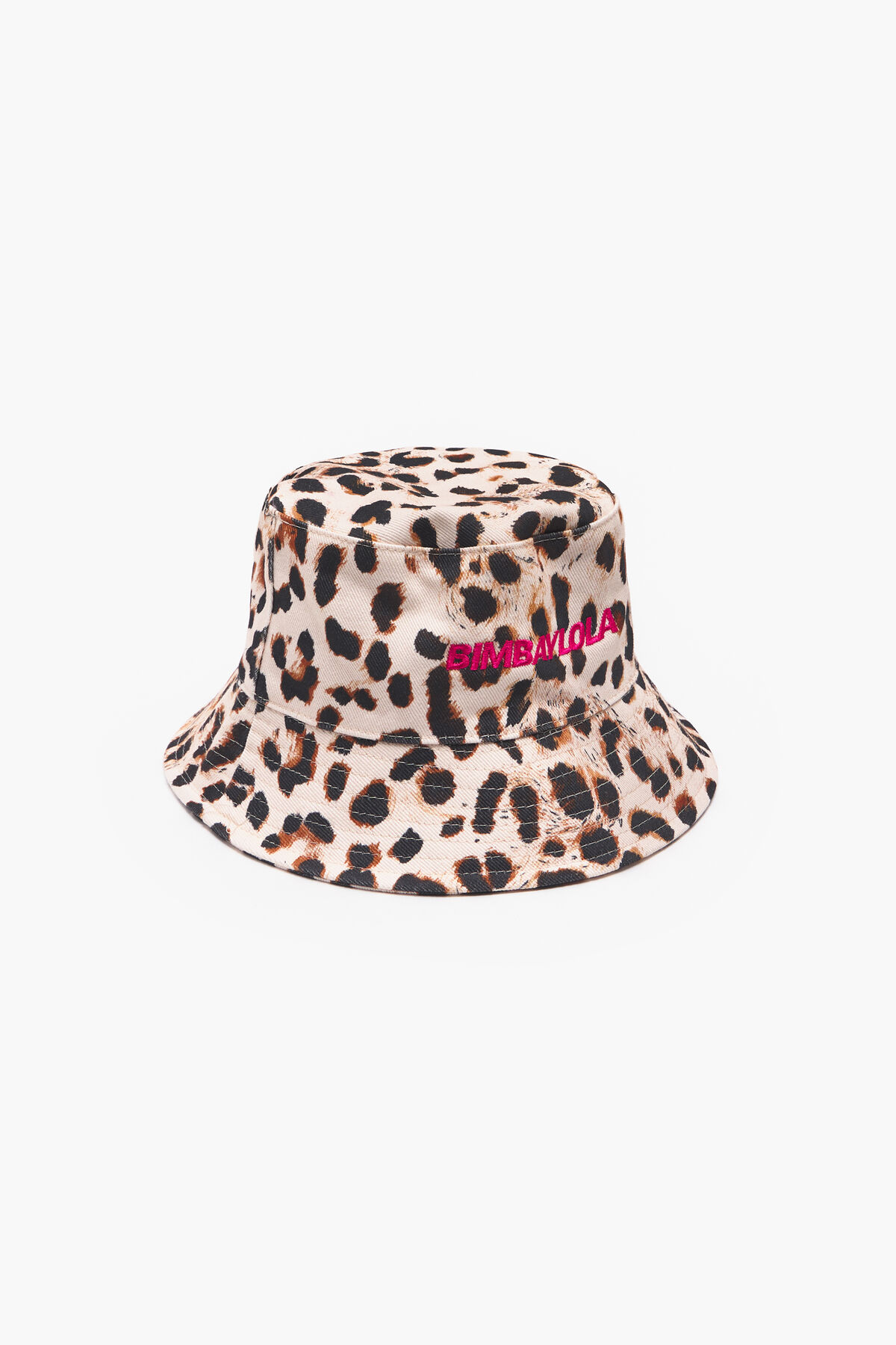 Gorro bucket algodón leopardo natural