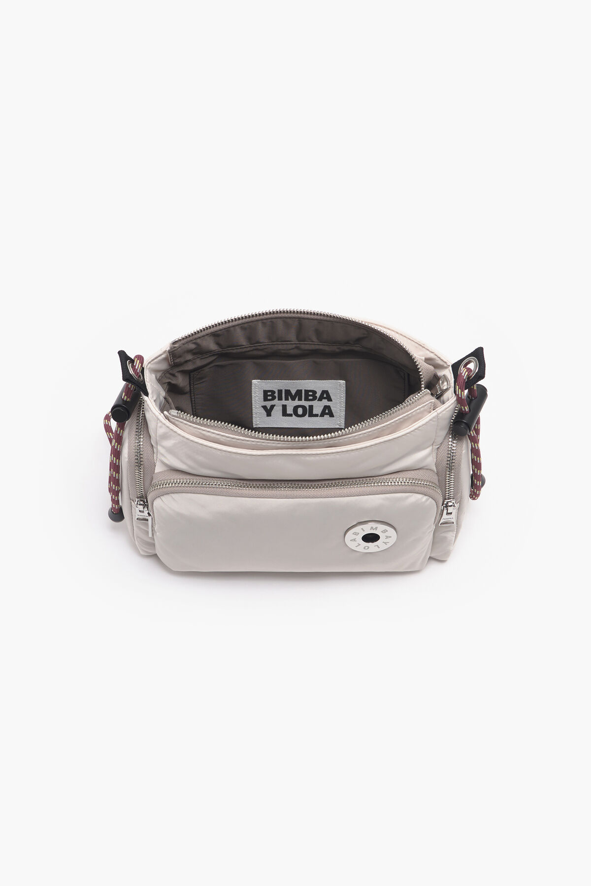 Bolso bandolera S nylon marfil