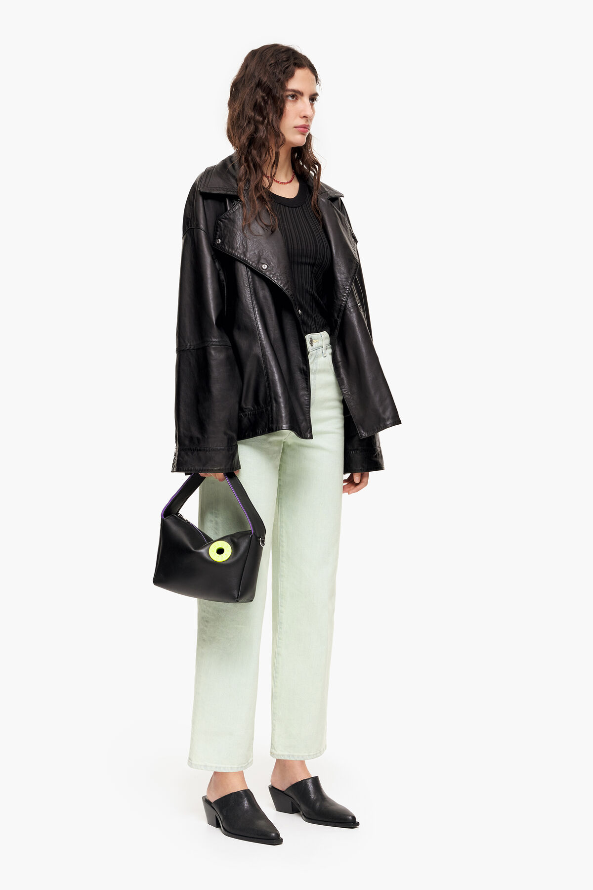 STRAIGHT CROPPED - Vaquero recto menta