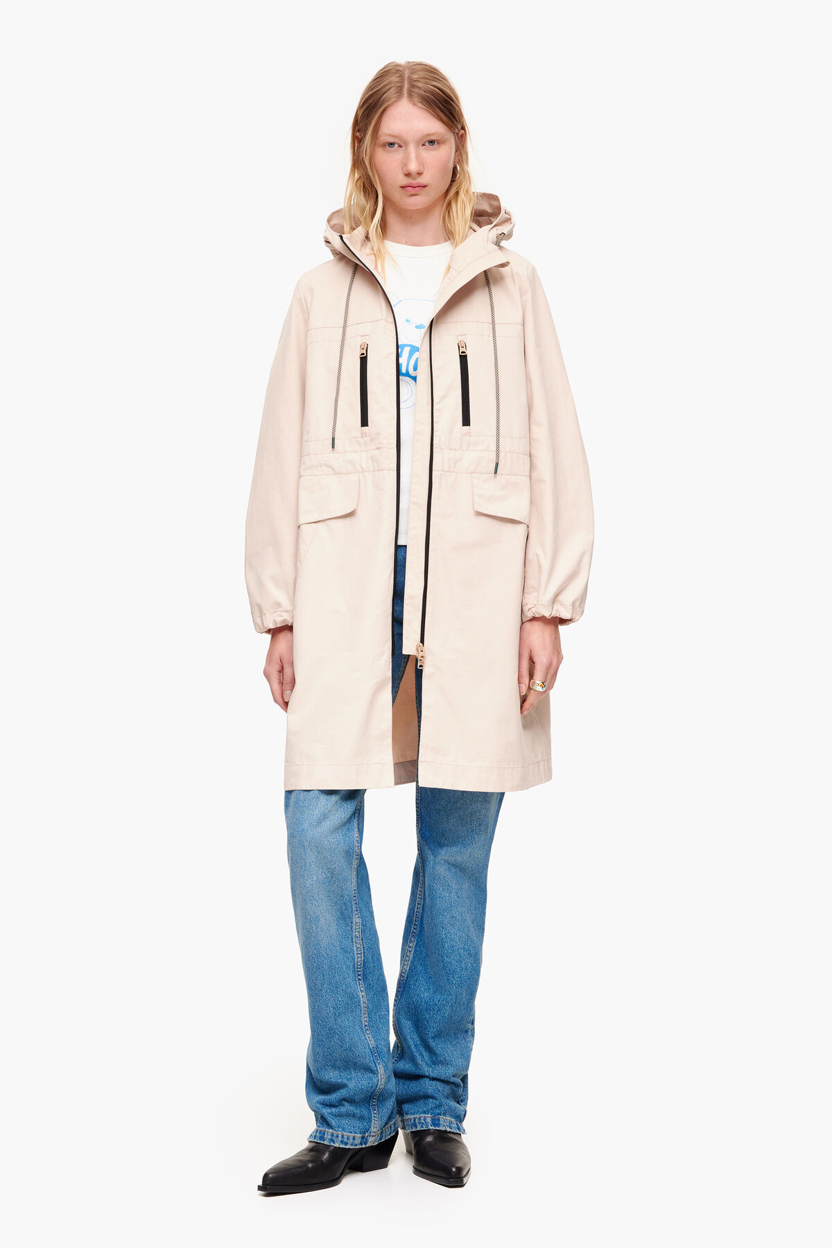 Gabardina evasé piedra