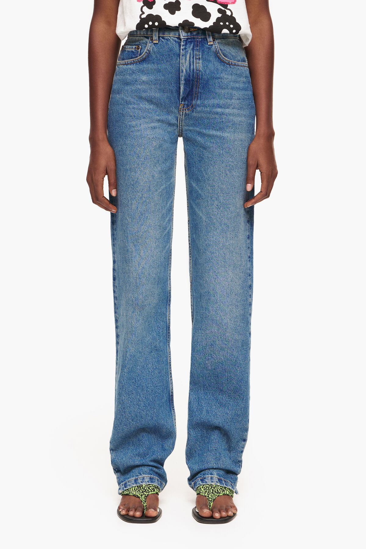 STRAIGHT FULL LENGTH - Vaquero recto azul