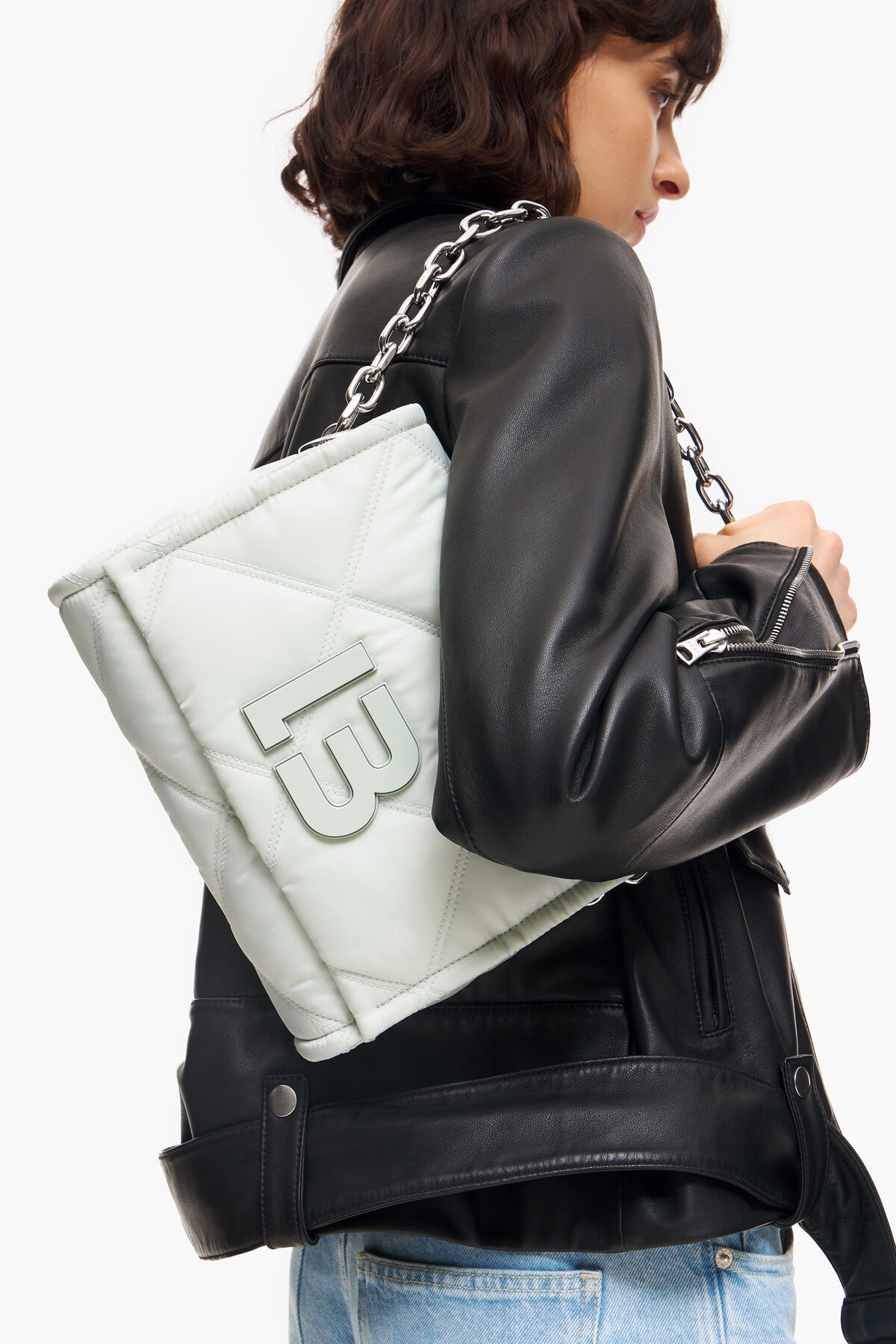 Bolso bandolera M nylon sal marina