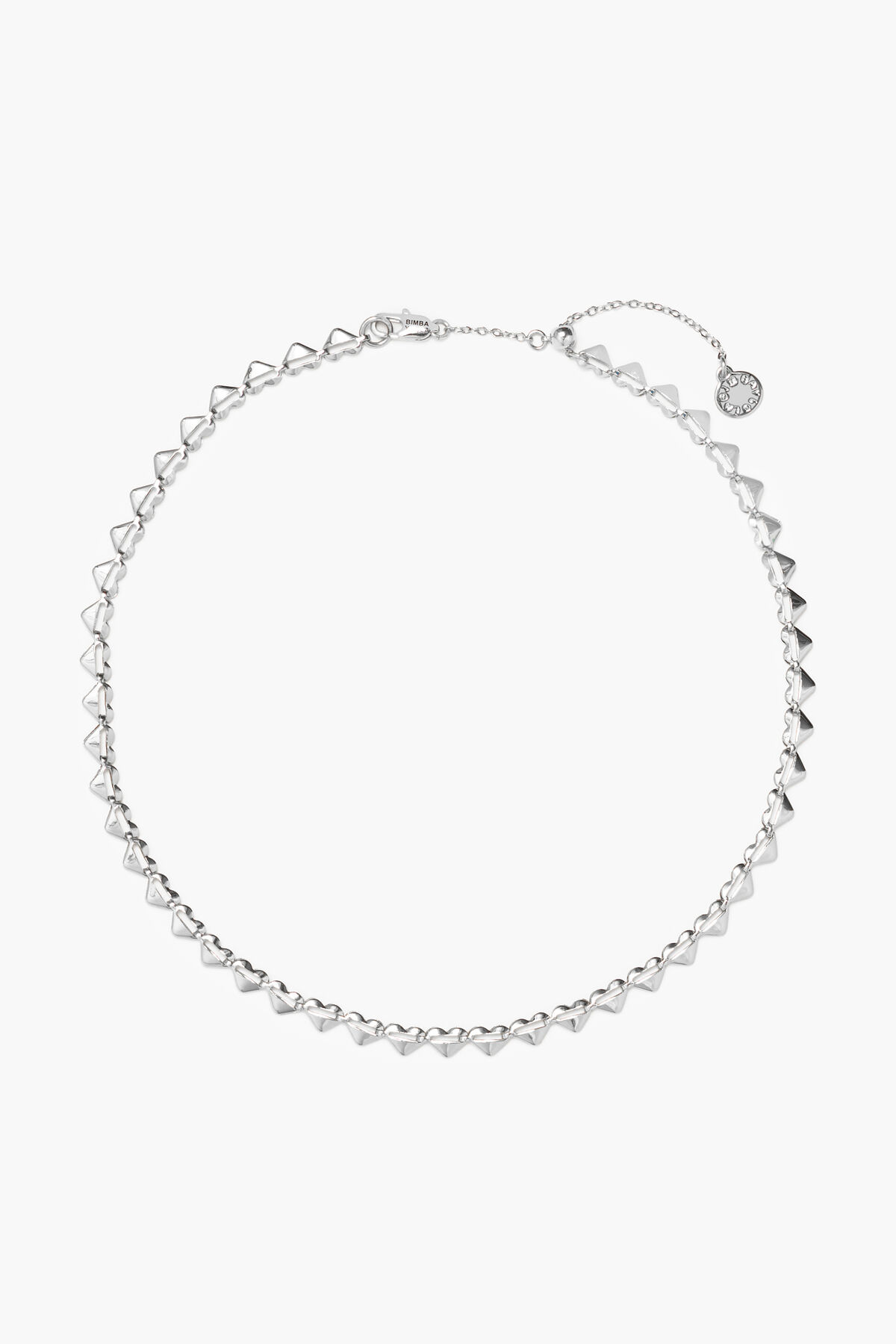 Collar corazones plateado