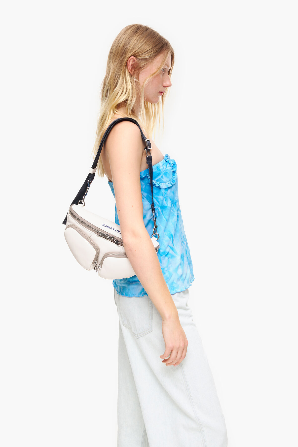 Bolso riñonera Pocket S piel blanco