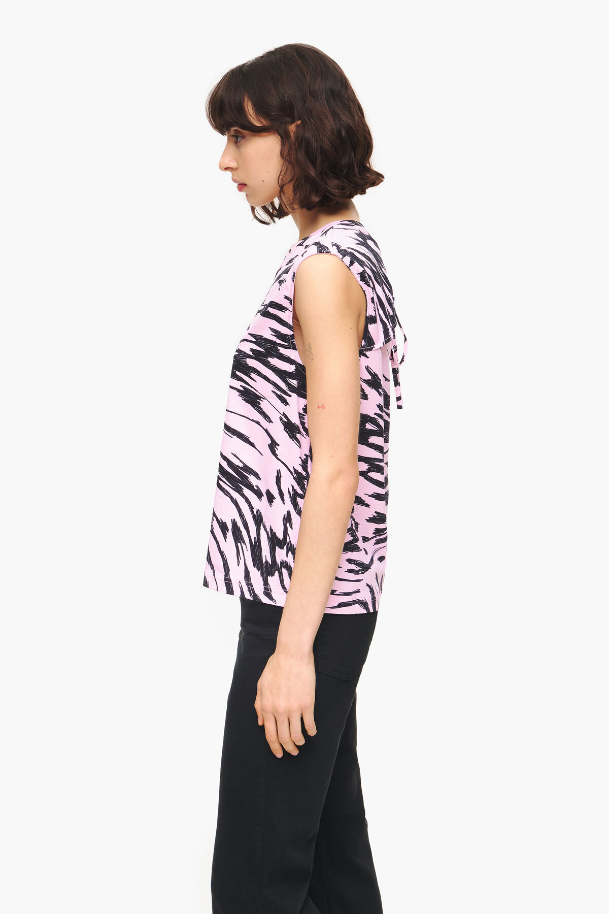 Camiseta algodón Butterfly Wing bicolor rosa