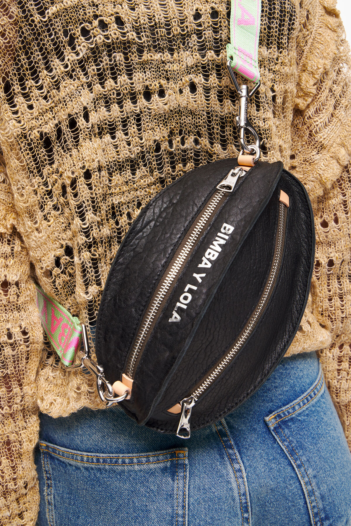 Bolso Pelota S piel negro