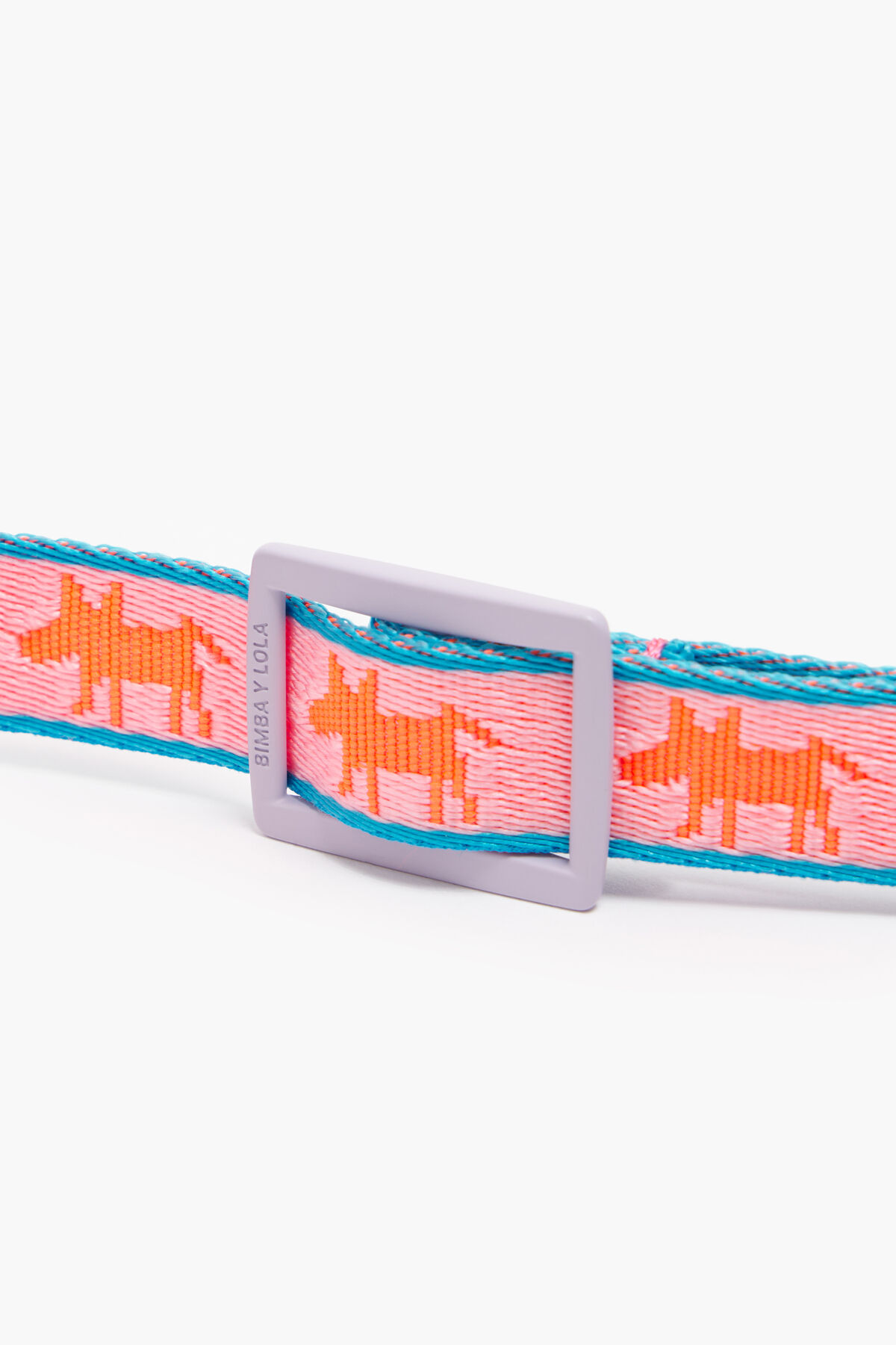 Collar mascota logo Lola rosa