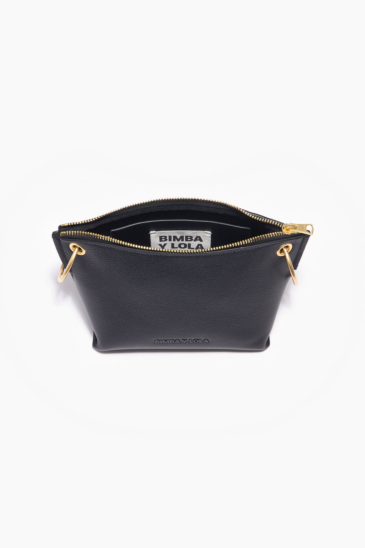 Bolso bandolera M piel negro