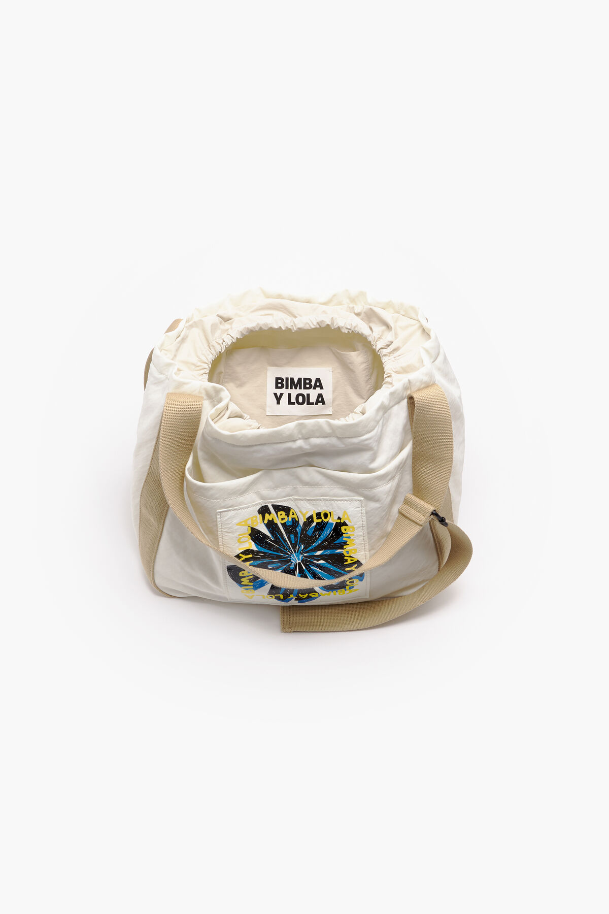 Bolso saca L nylon estampado piedra