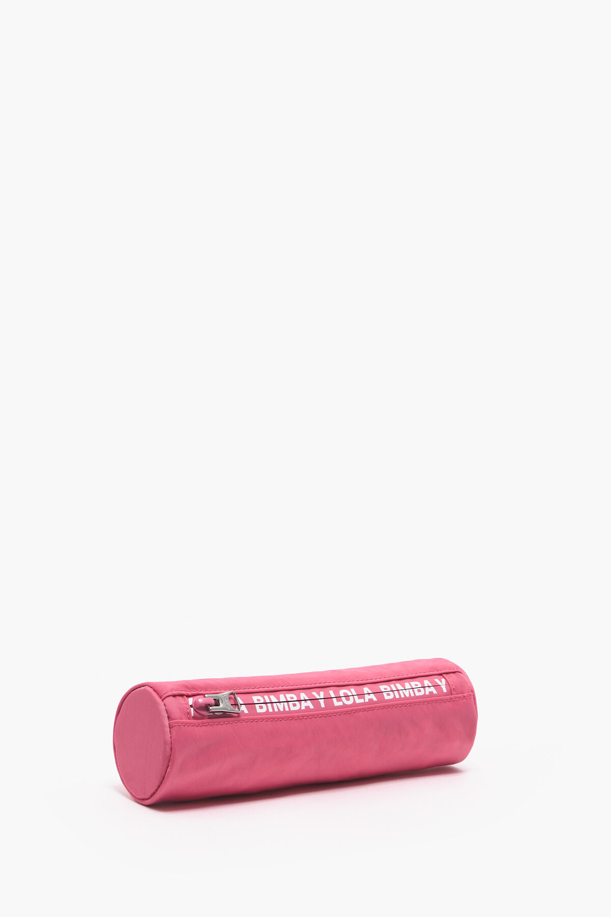 Estuche cilíndrico nylon rosa