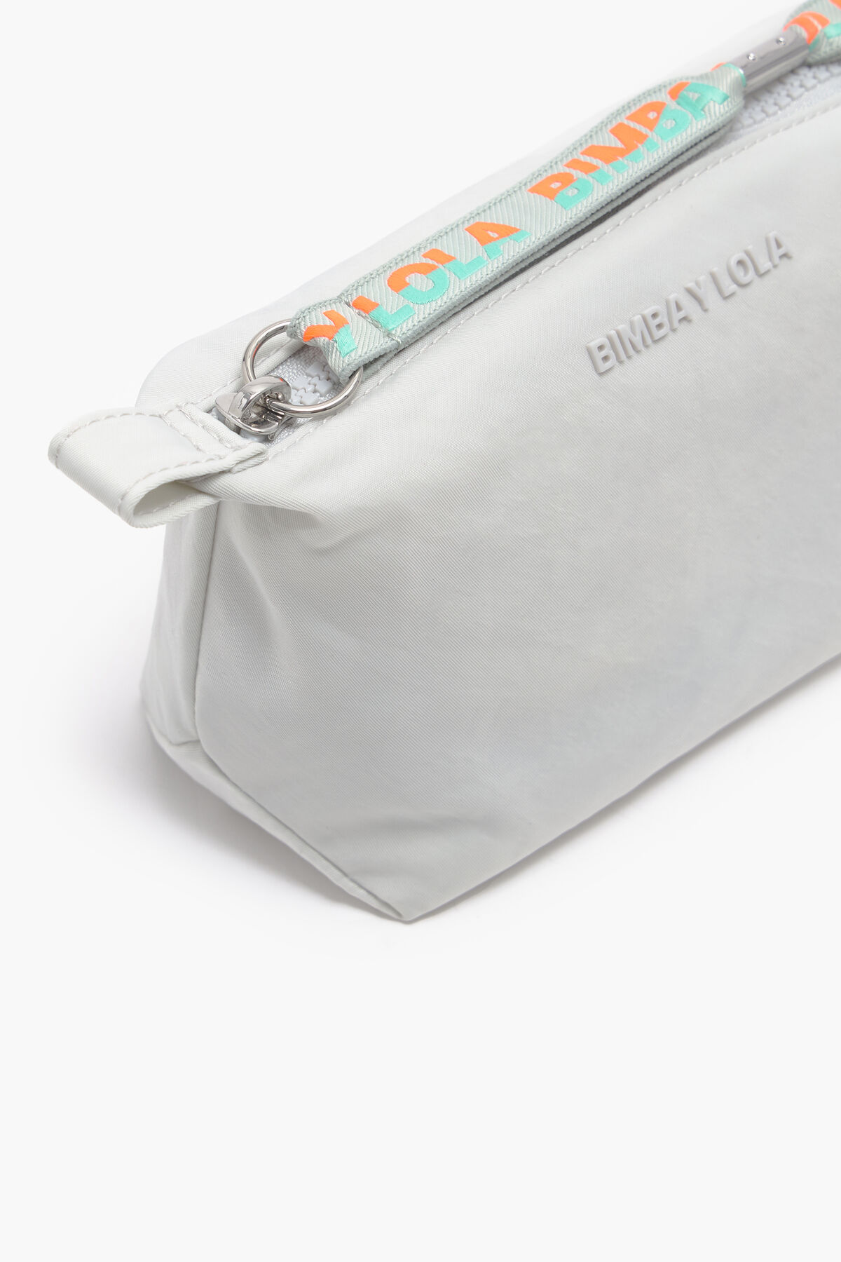 Neceser trapecio S nylon gris hielo