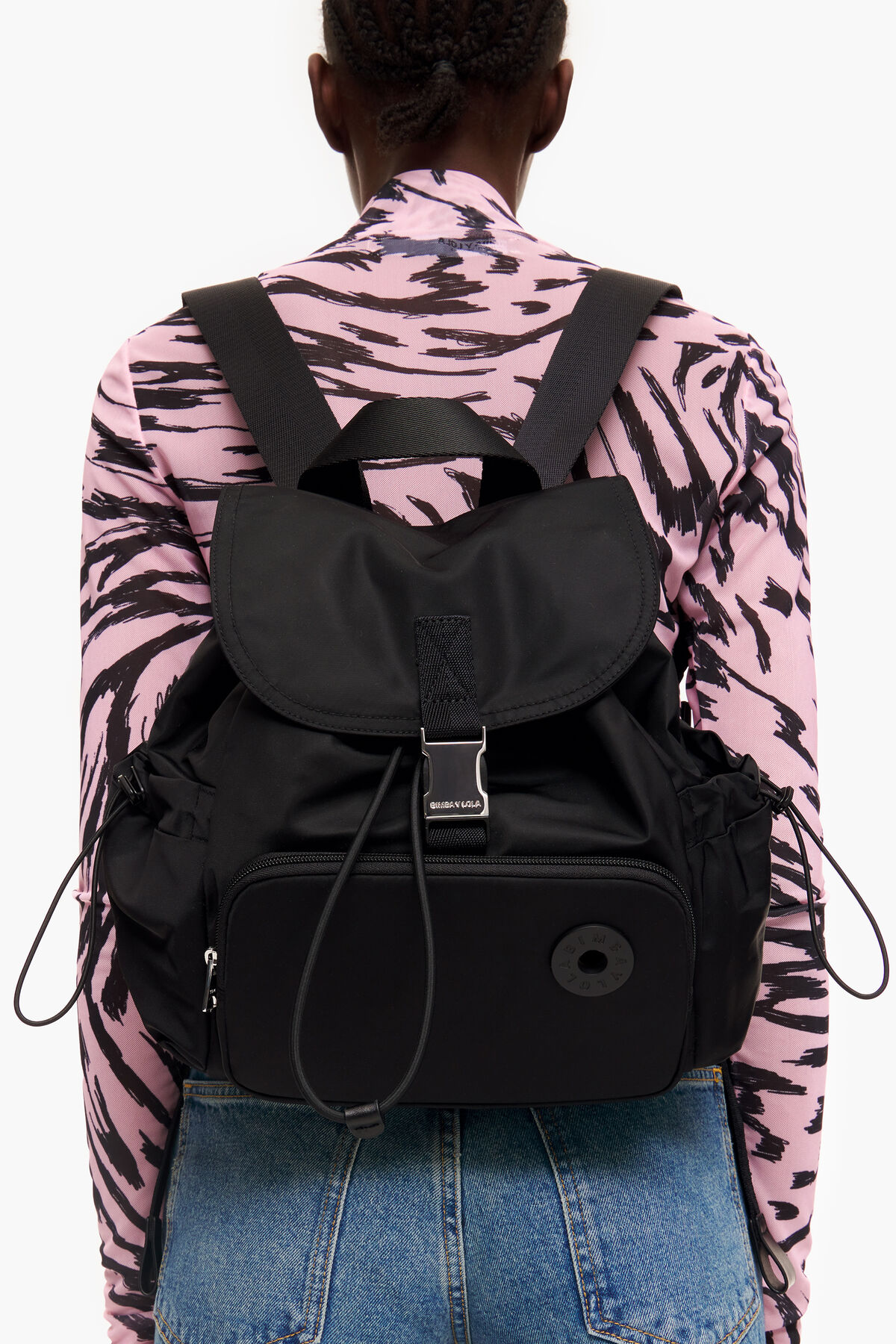 Mochila M nylon negra