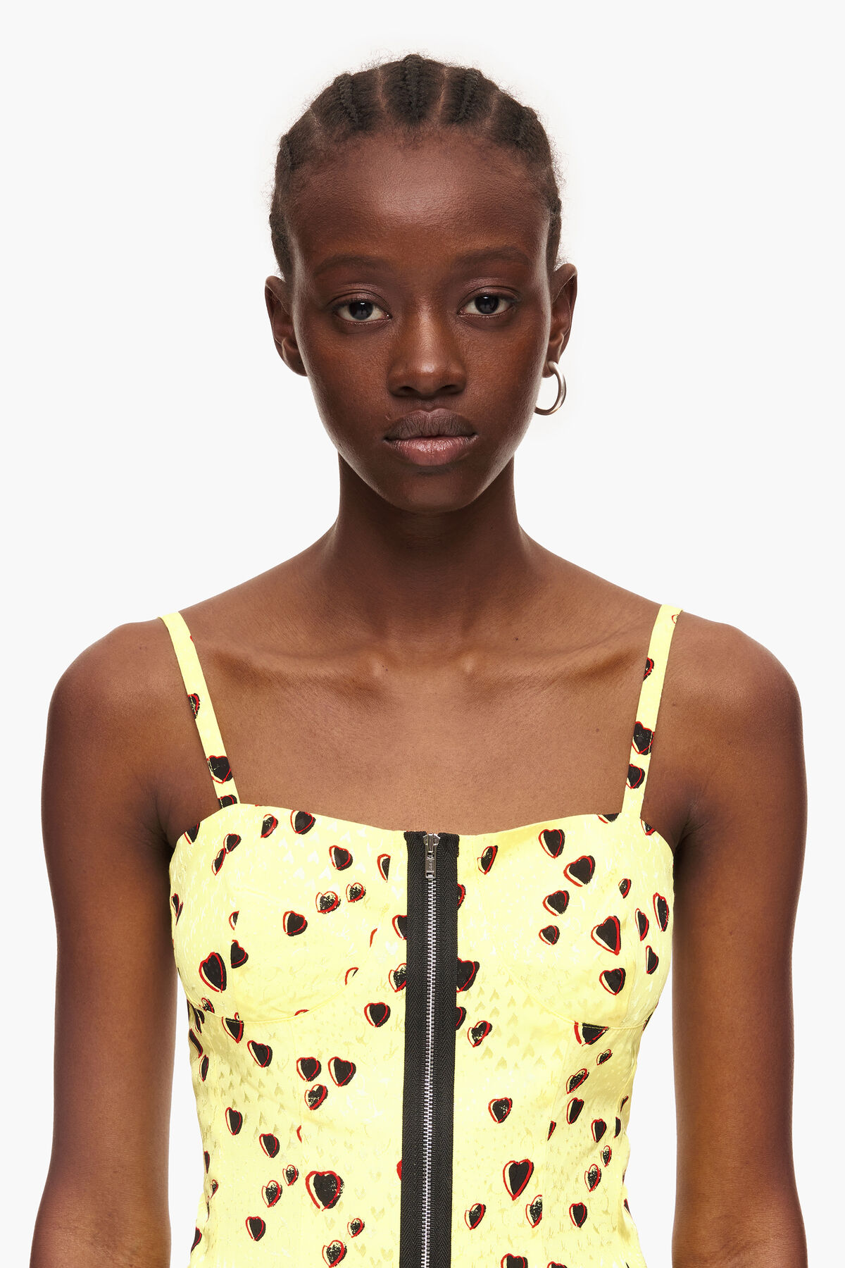 Top corset Small Hearts amarillo