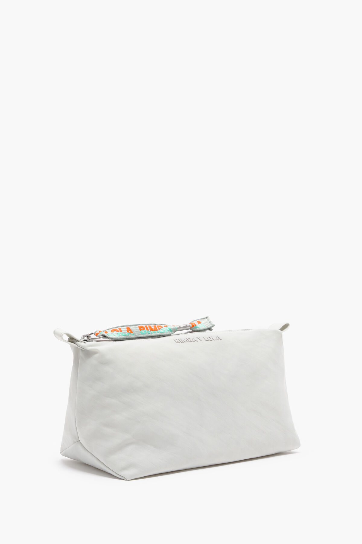 Neceser trapecio L nylon gris hielo