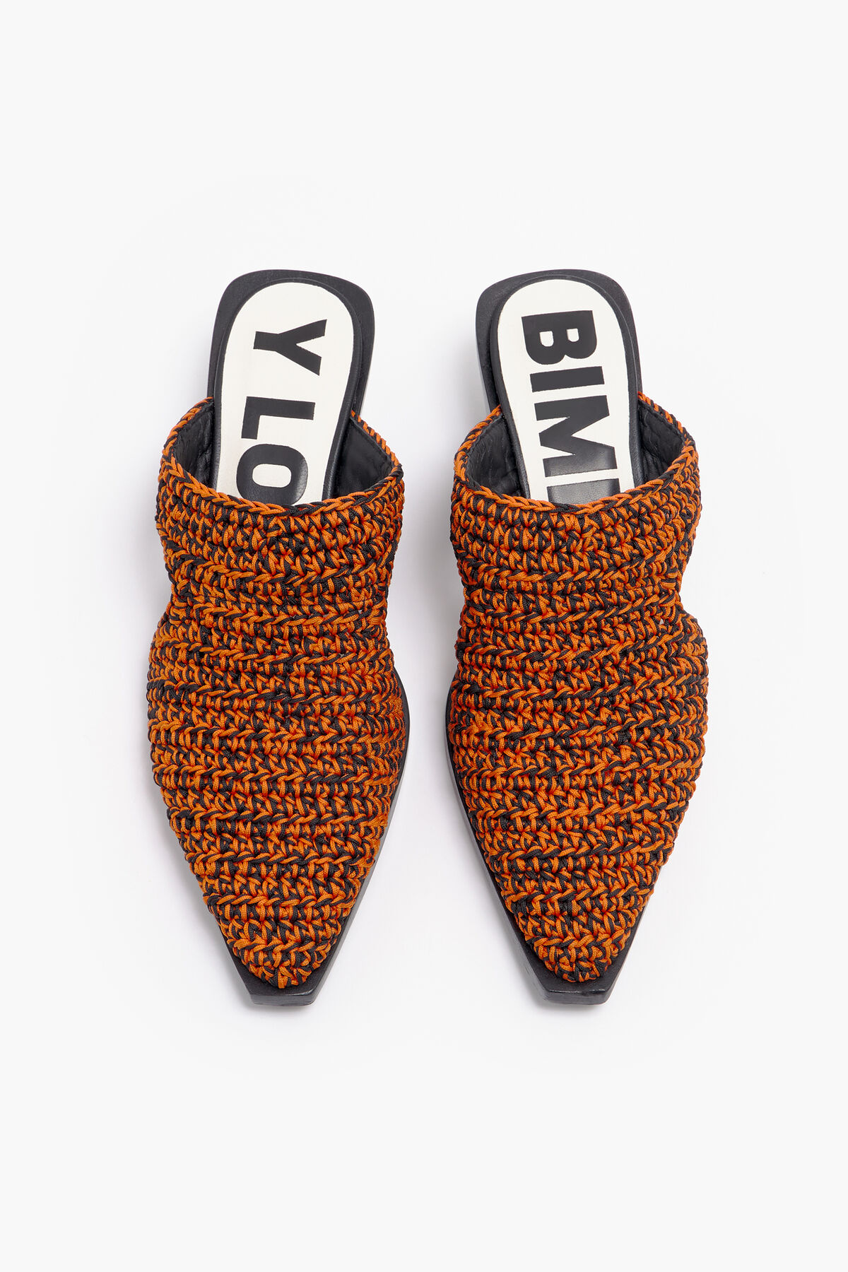 Zueco crochet naranja