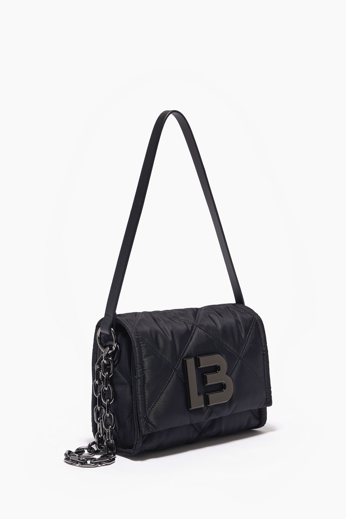 Bolso bandolera S nylon solapa negro