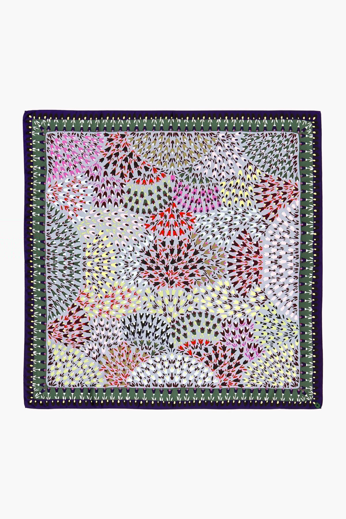 Pañuelo tulipanes azul