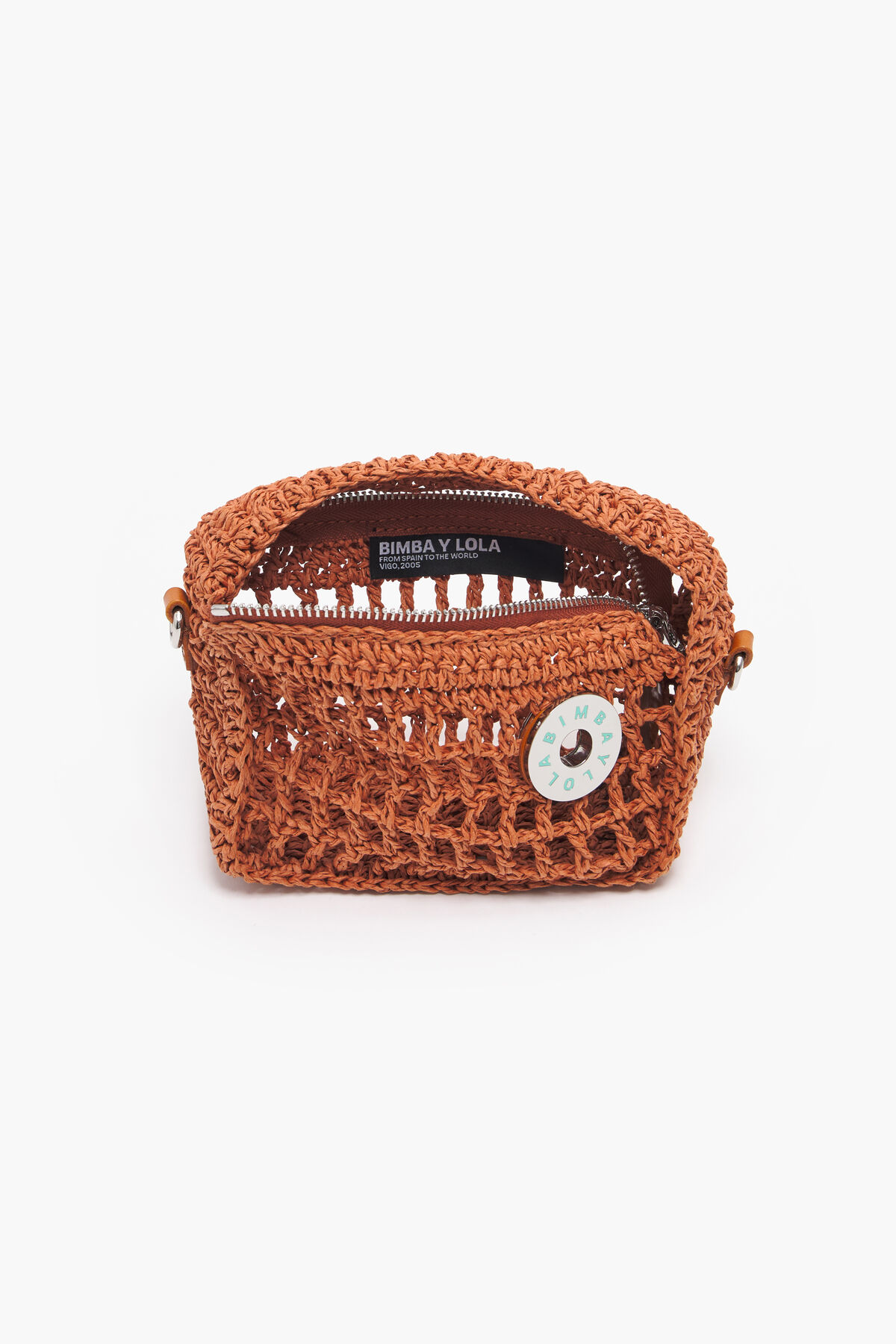 Bolso hobo XS rafia naranja