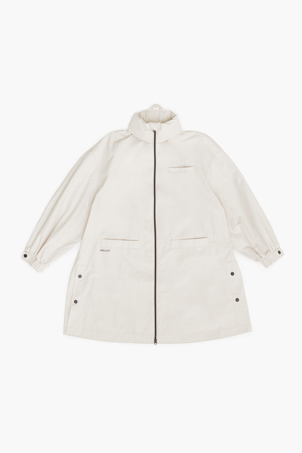 Gabardina evasé gris