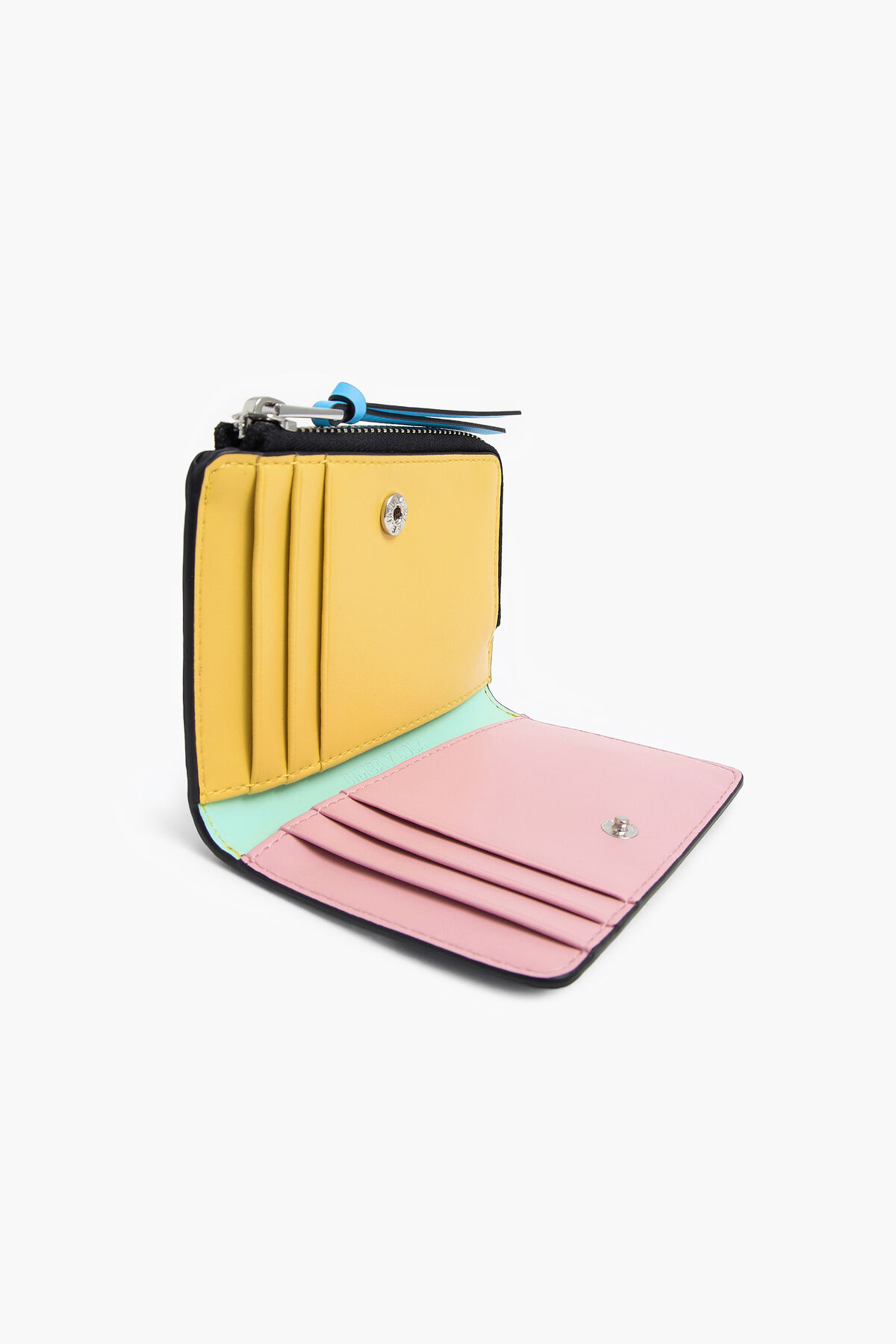 Monedero rectangular piel negro