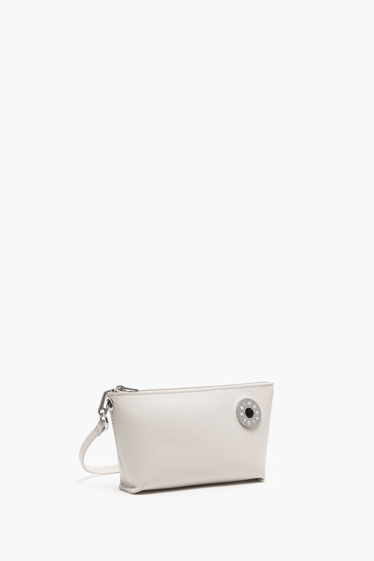 Bolso bandolera XS trapecio piel blanco roto