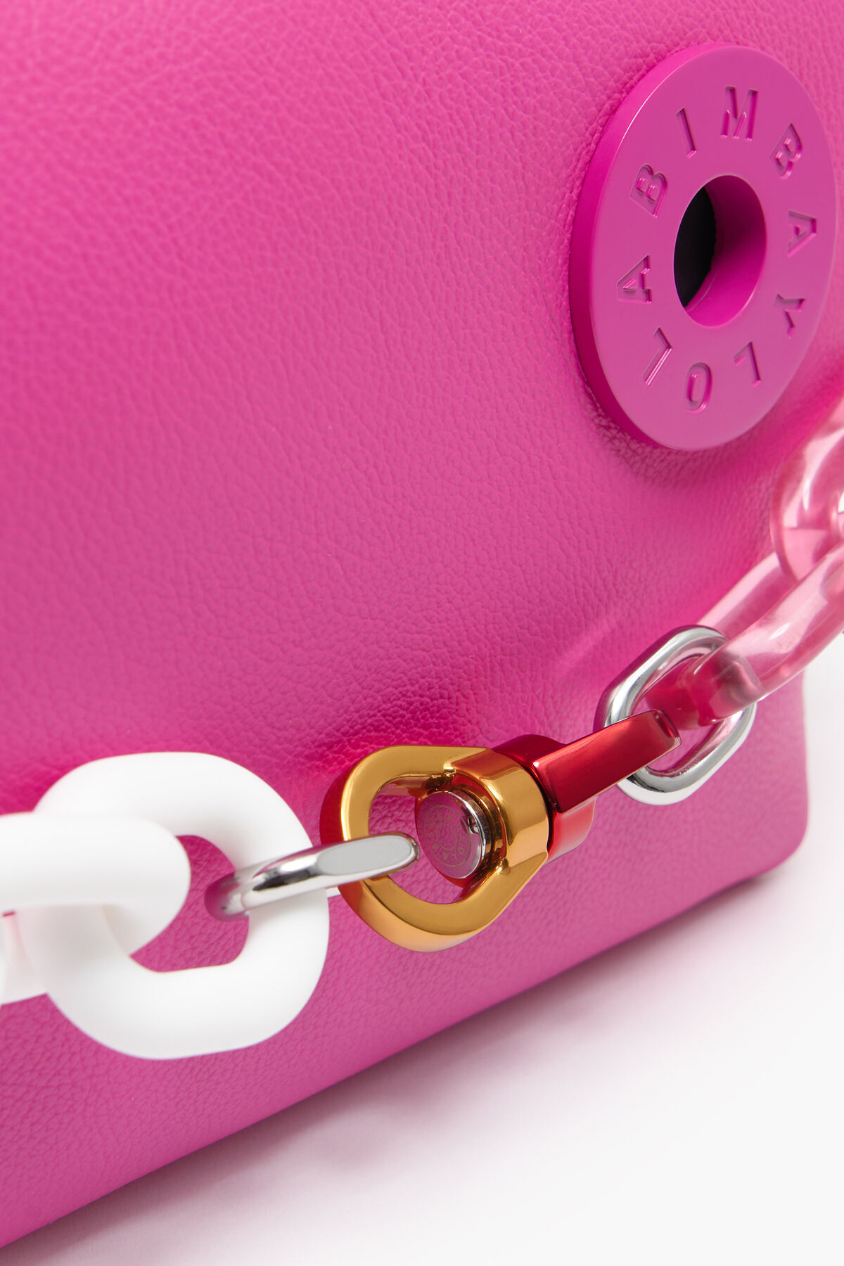 Bolso hobo M piel fucsia