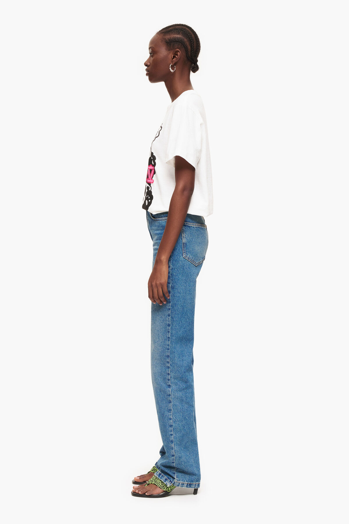 STRAIGHT FULL LENGTH - Vaquero recto azul