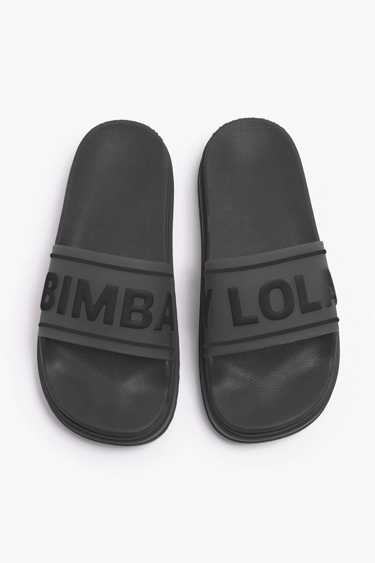 Chancla plataforma logo negra