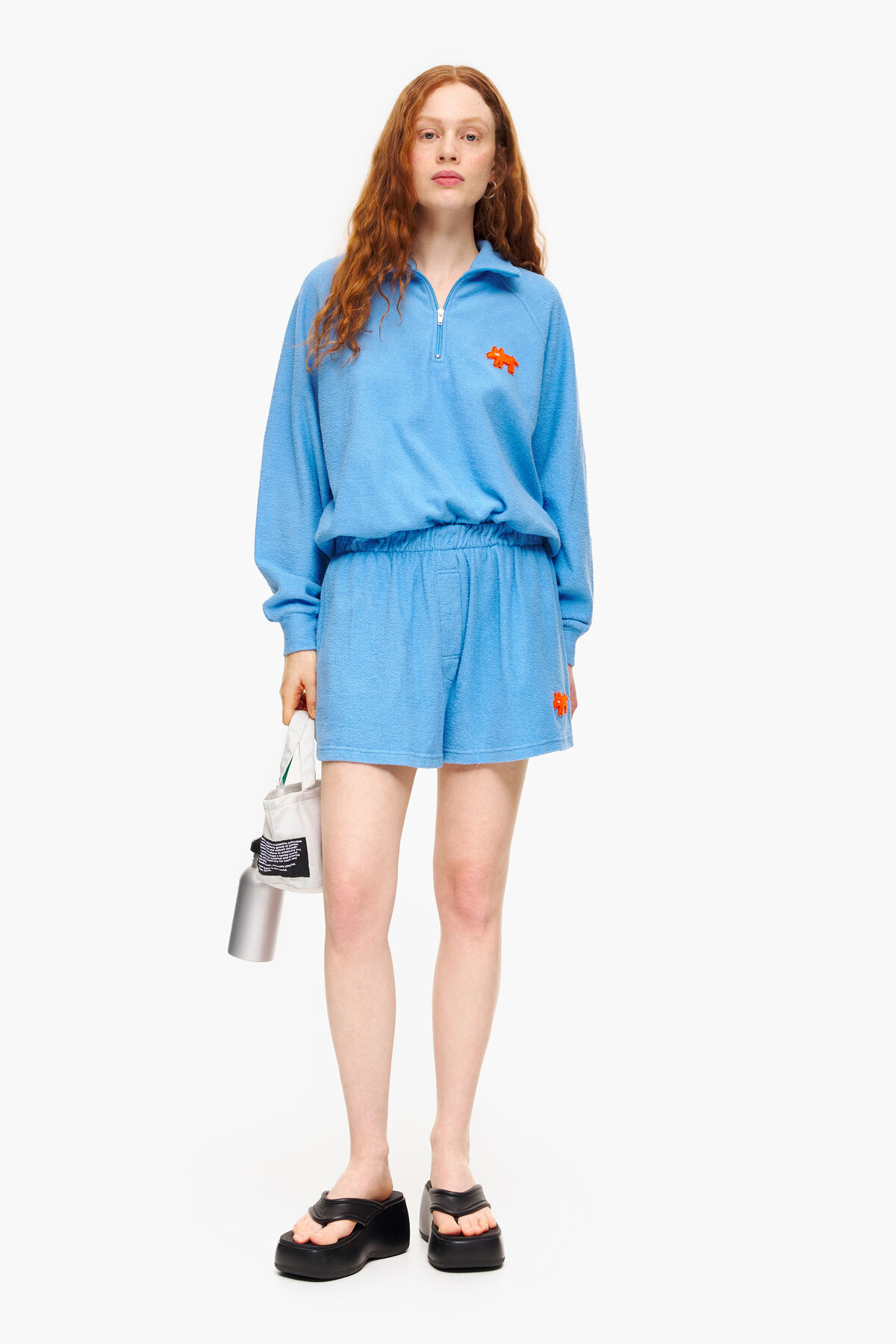 Sudadera toalla azul