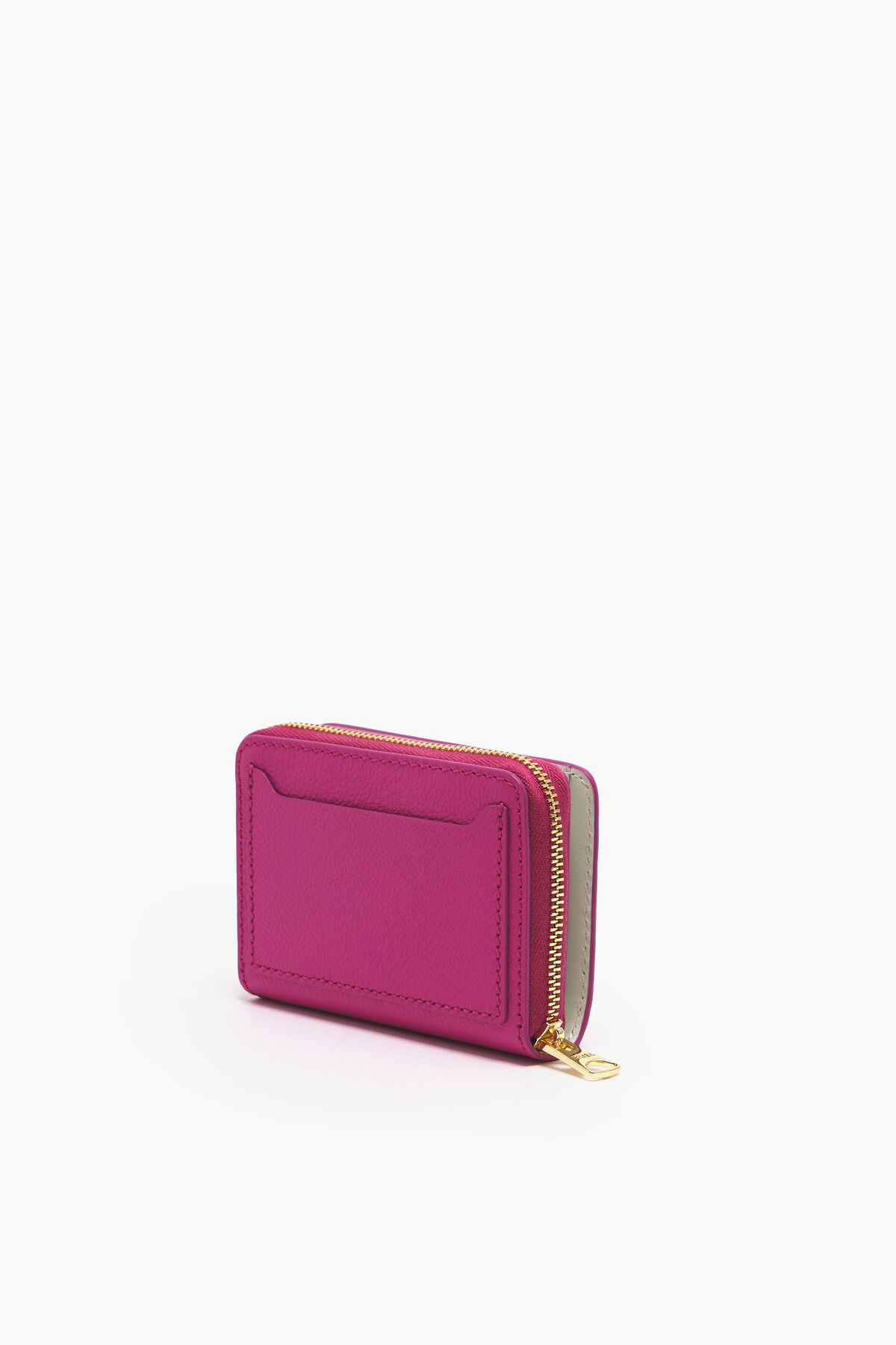 Cartera solapa piel fucsia