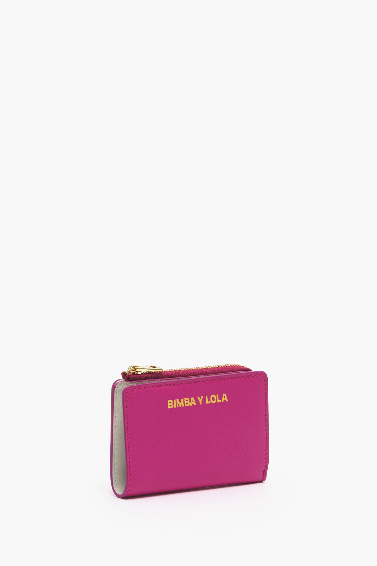 Cartera rectangular piel fucsia