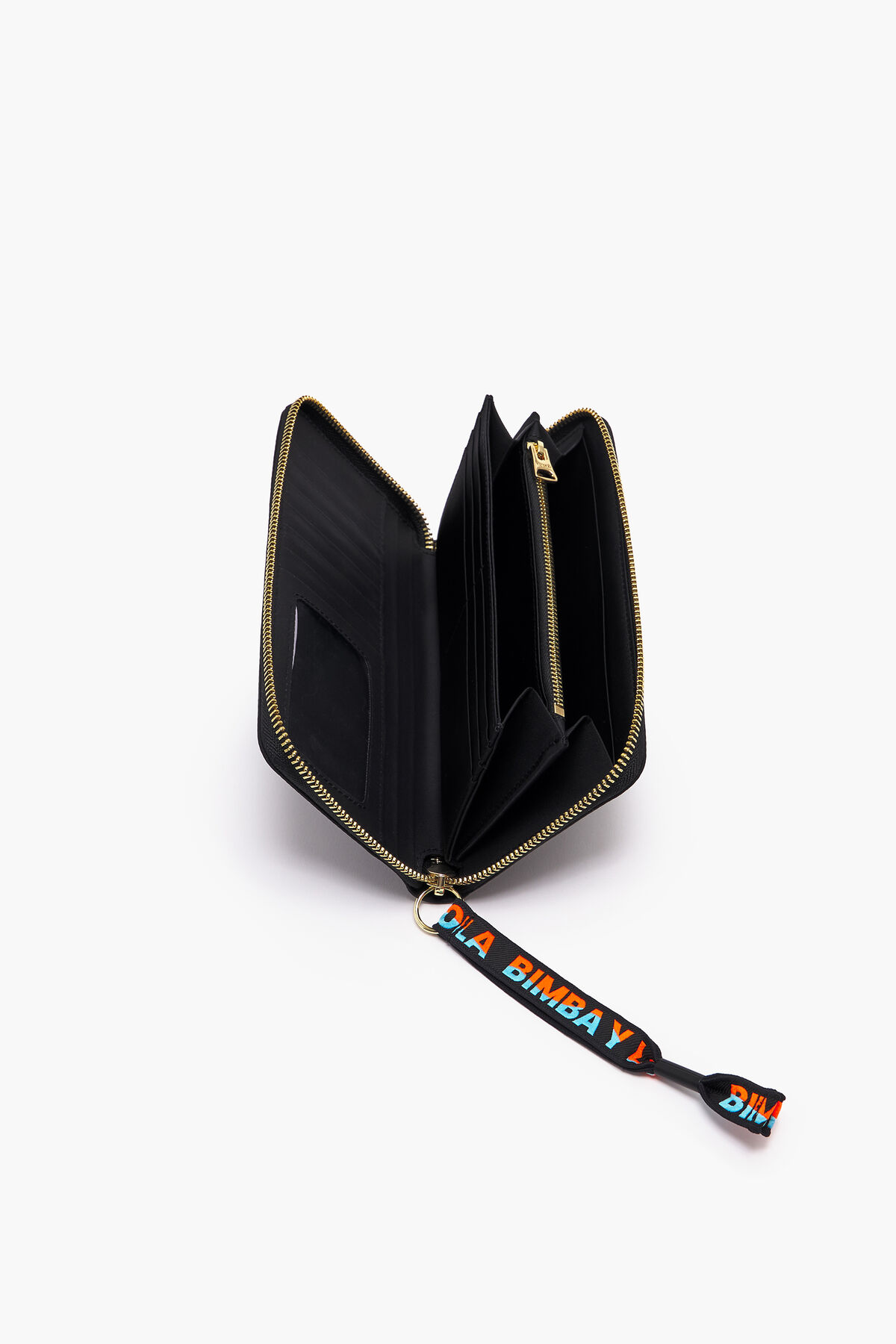 Billetera libro nylon negra