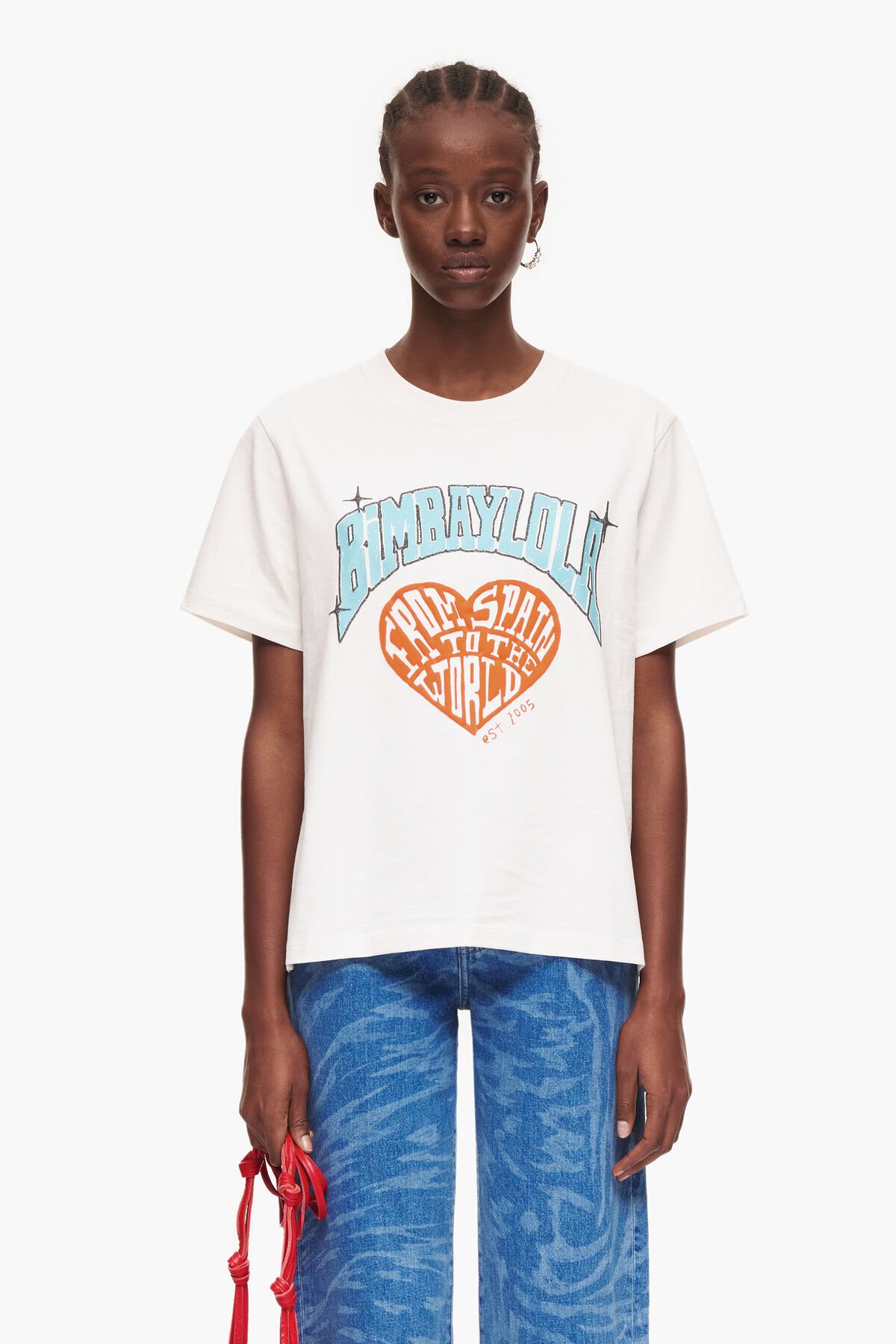 Camiseta logo University Bimba blanca