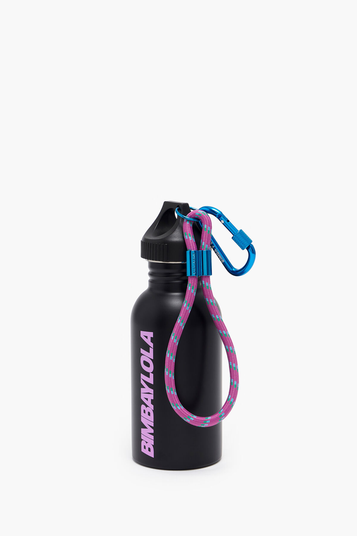 Botella acero inoxidable logo negra