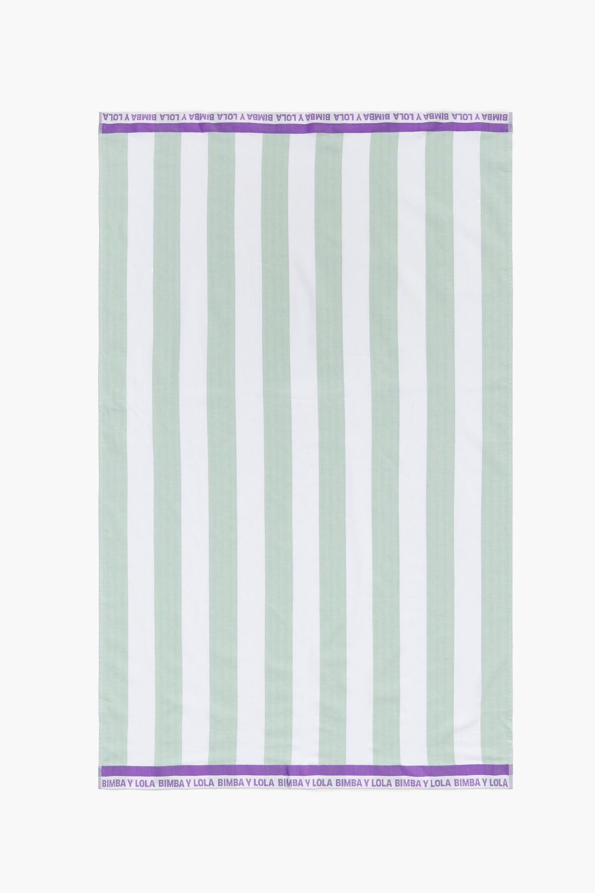 Toalla estampada rayas verdes
