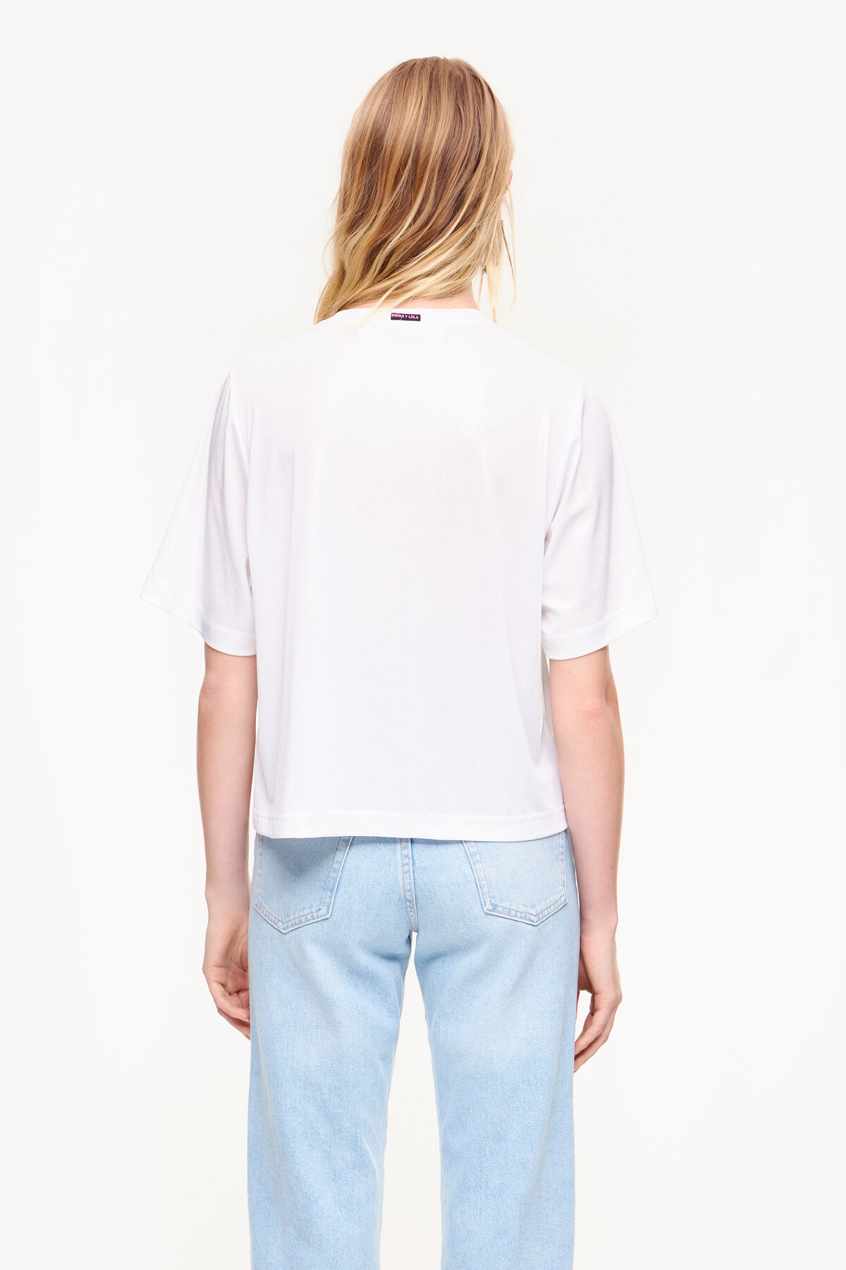 Camiseta corta fluida blanca