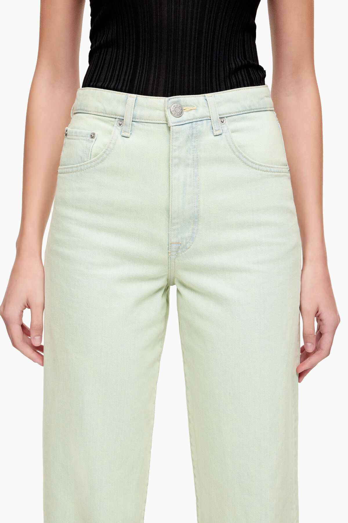 STRAIGHT CROPPED - Vaquero recto menta