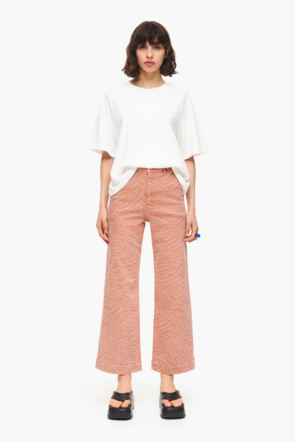 CULOTTE - Vaquero alto print Tiger albaricoque