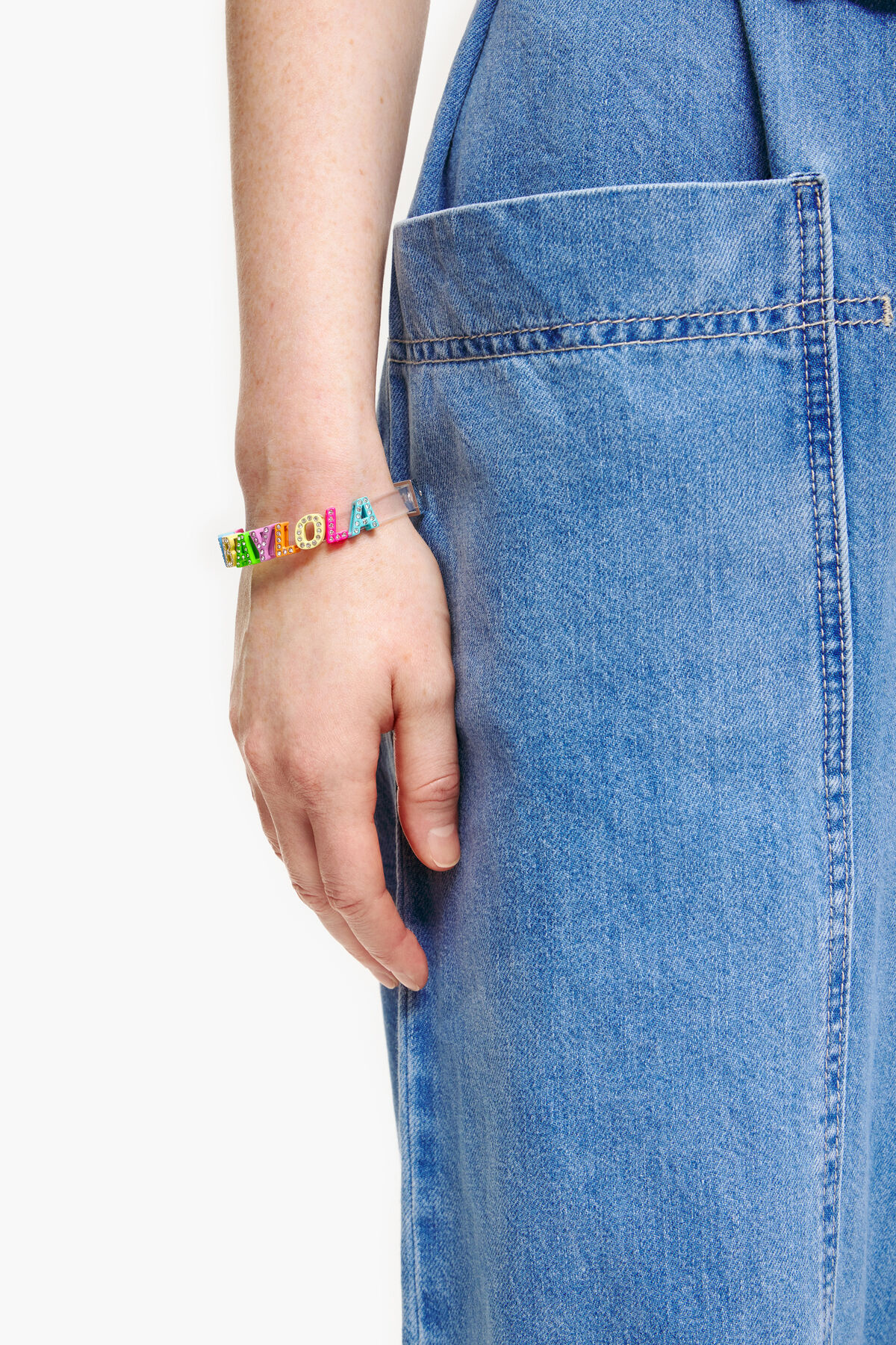 Pulsera letras logo transparente
