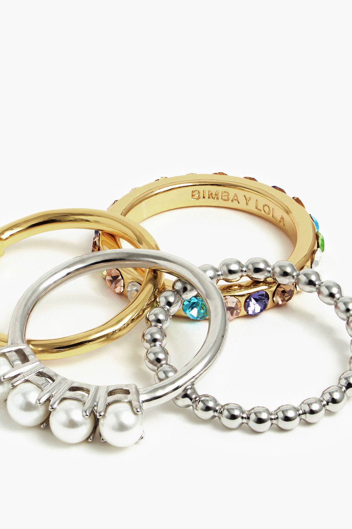 Set anillos cristales