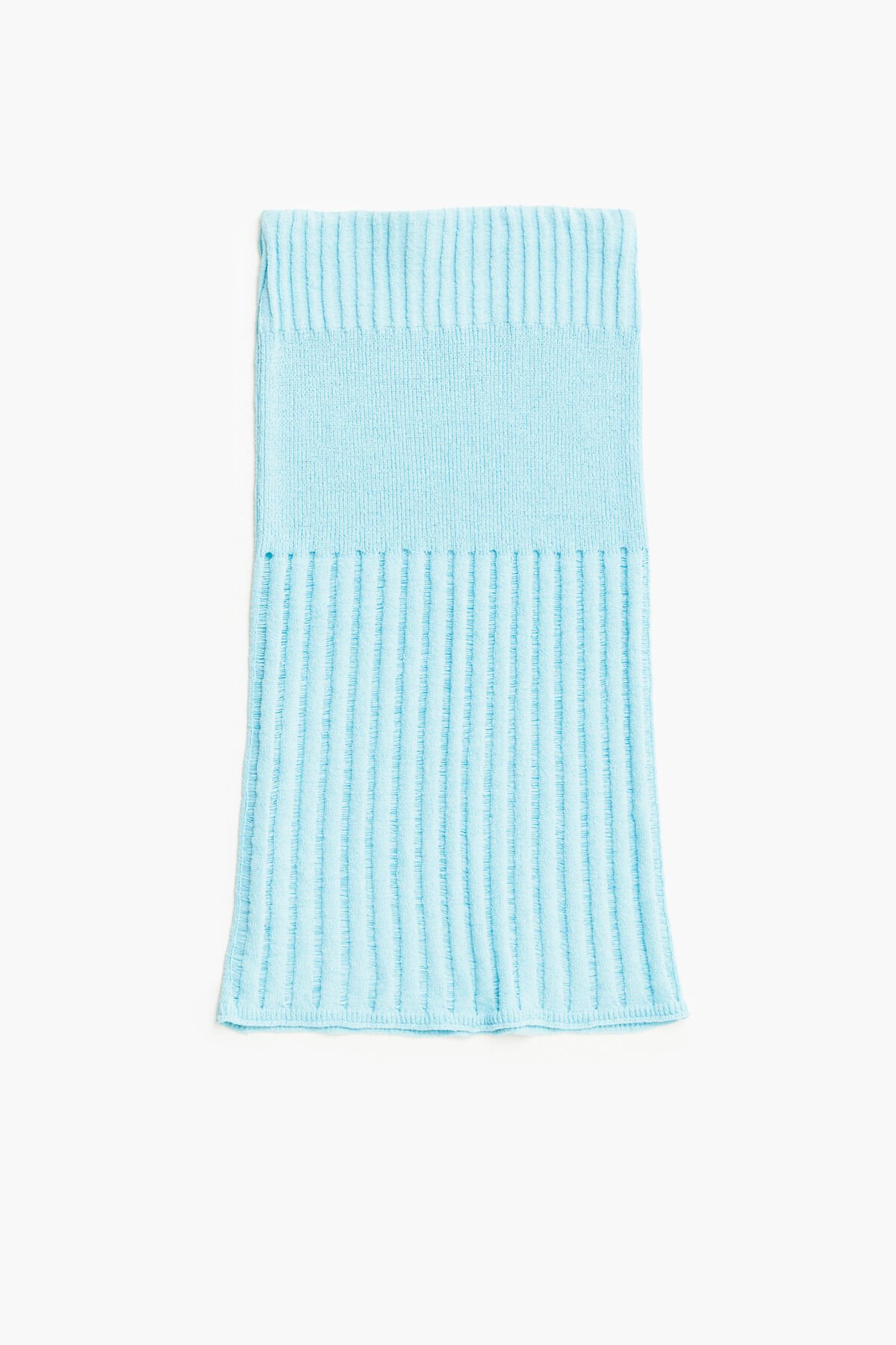 Falda canalé midi azul