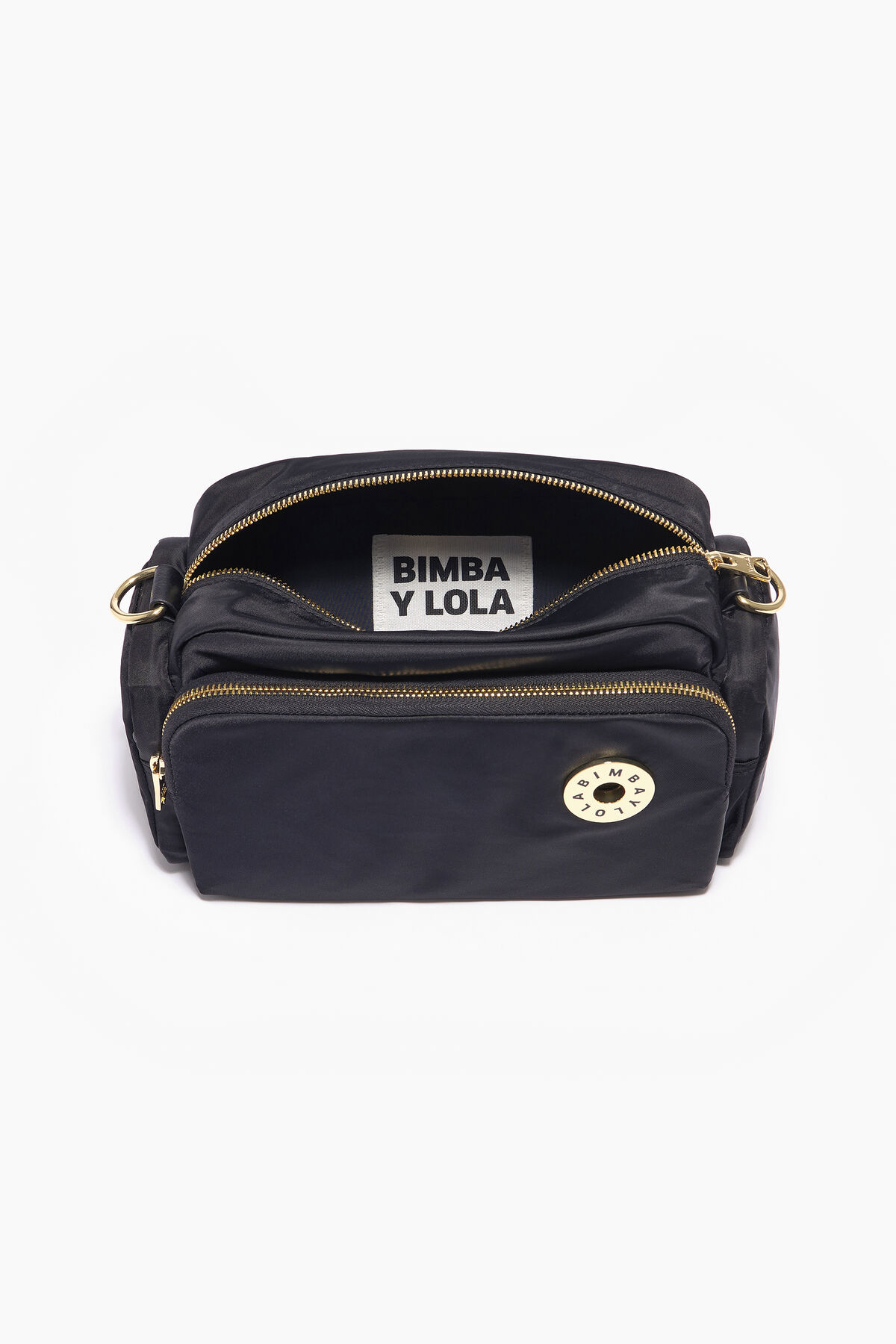 Bolso bandolera M nylon negro