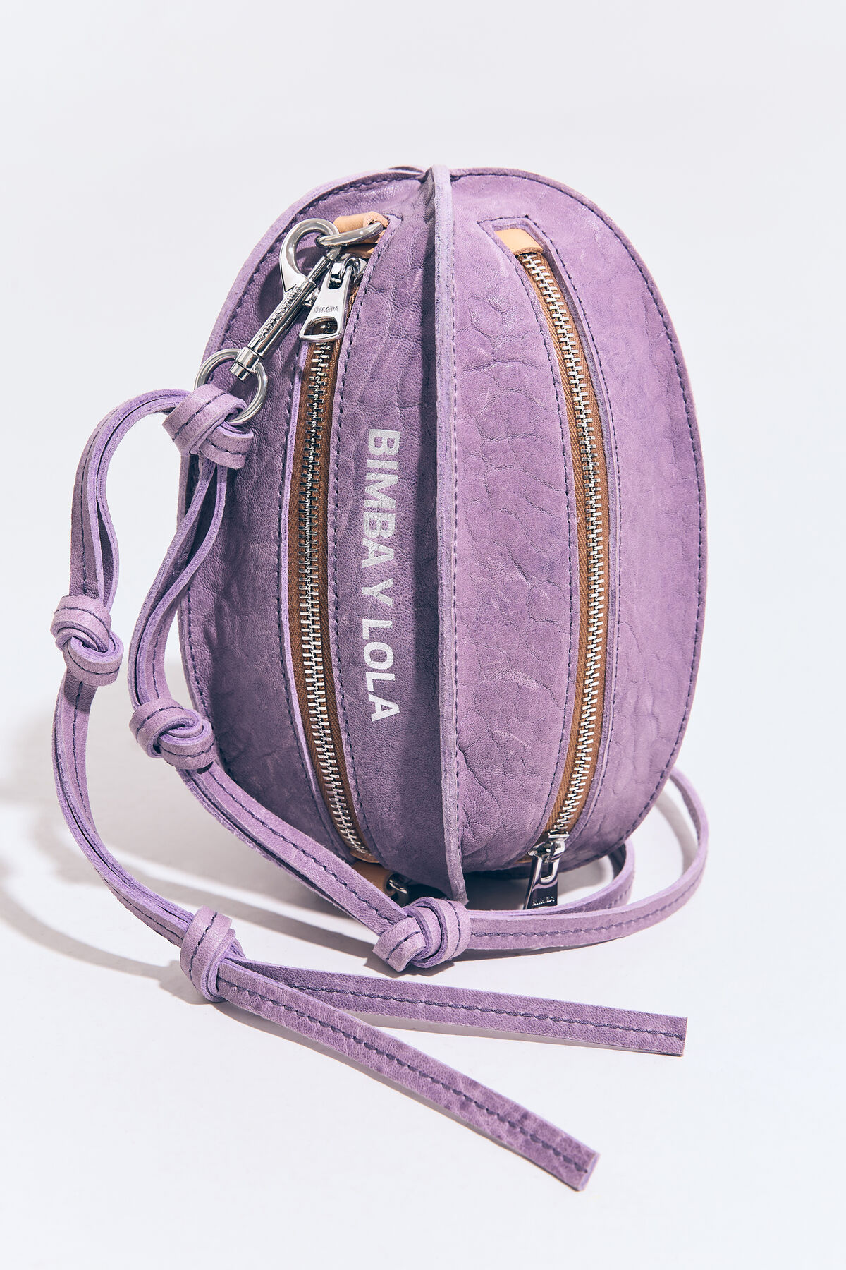 Bolso Pelota S piel lila