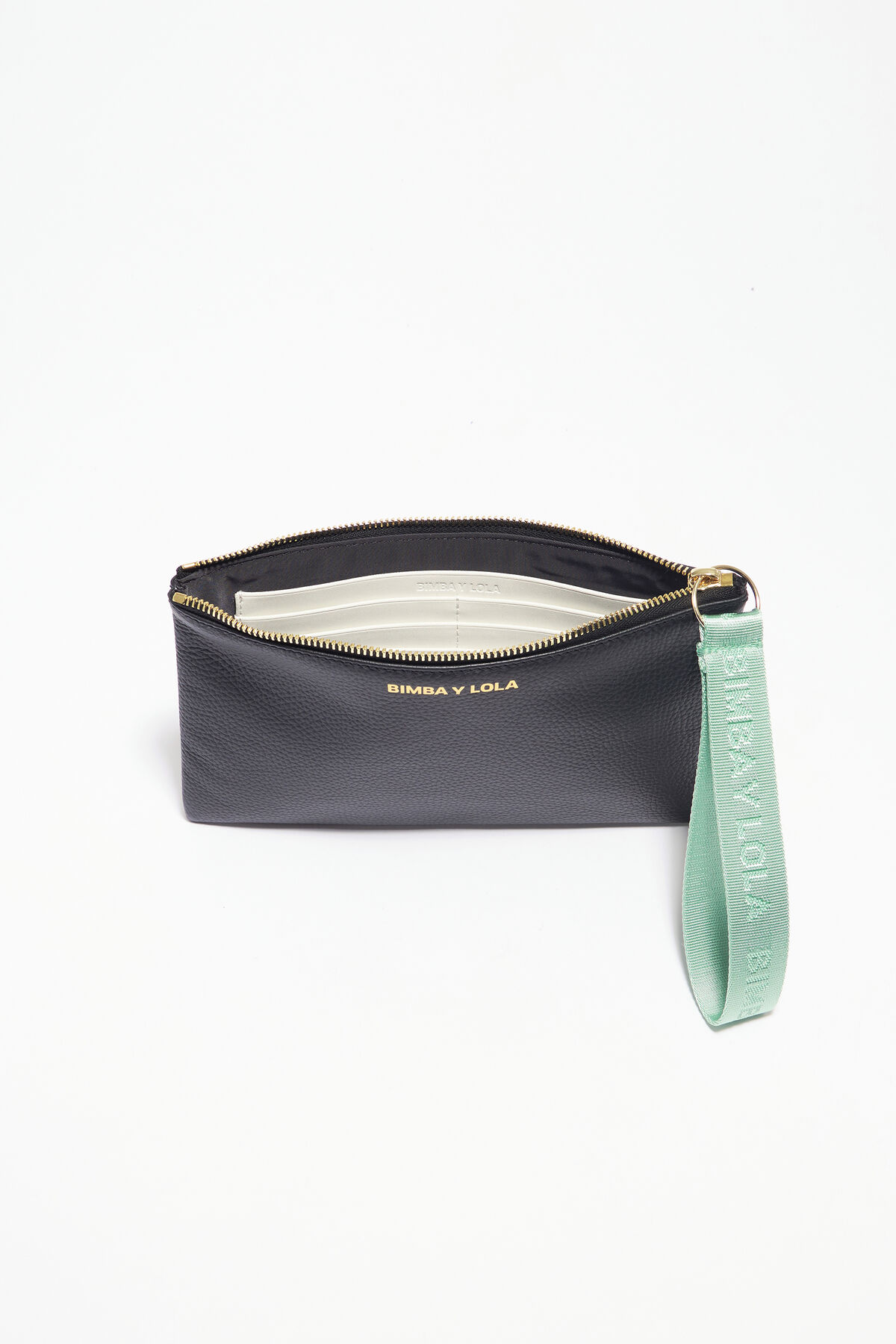 Neceser plano M piel negro