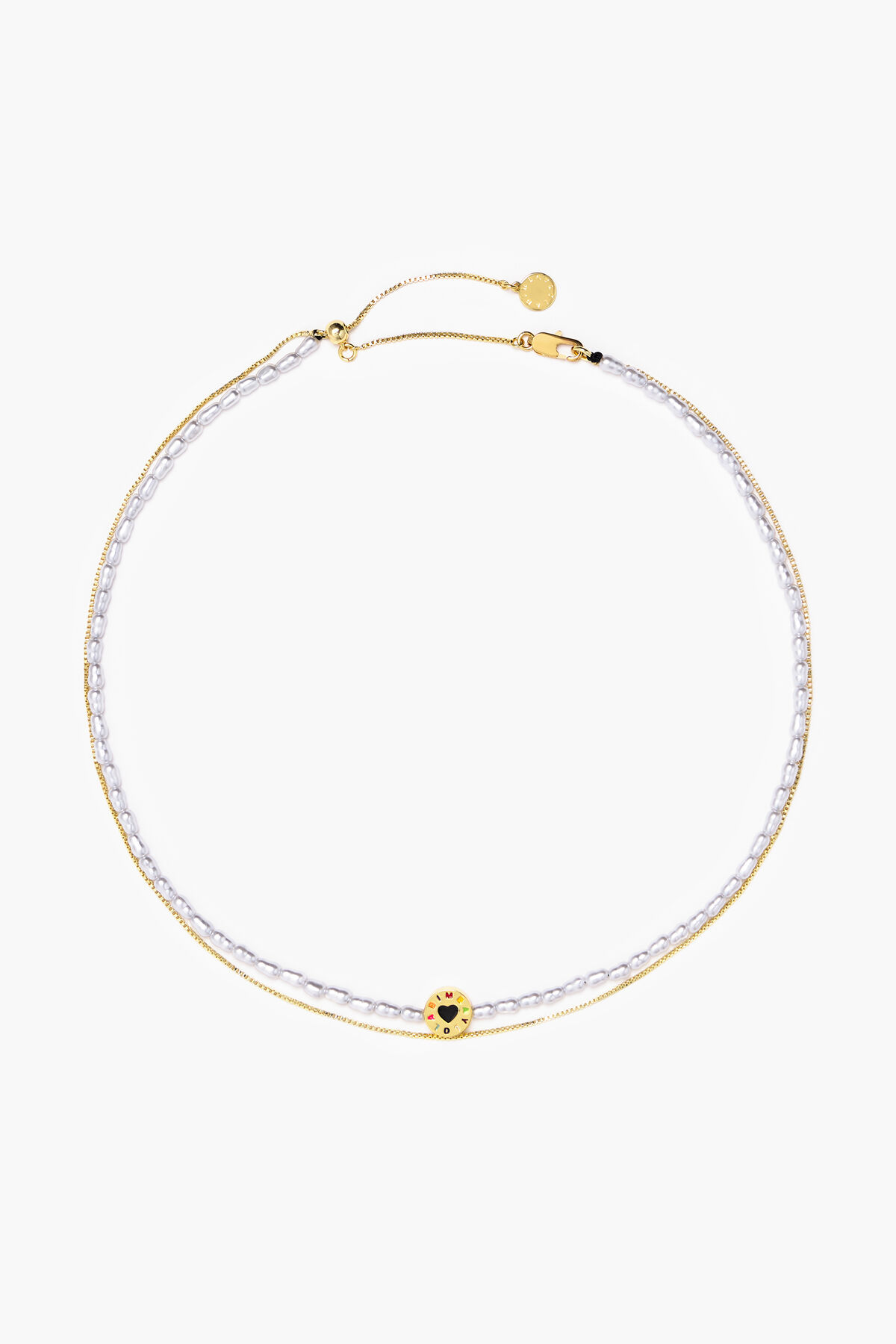 Collar perlas cadena dorada